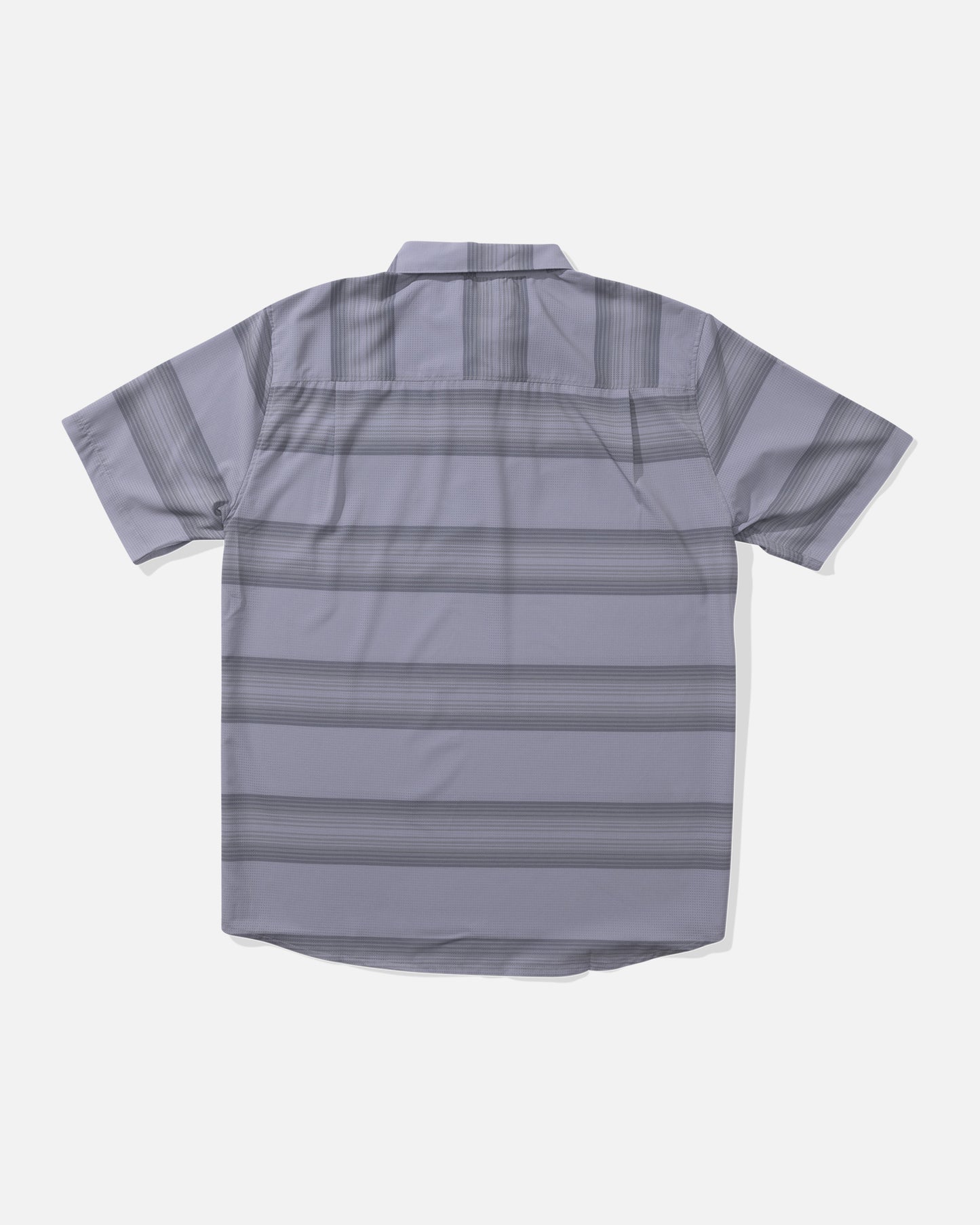 Back view of the Sundown Perforated Polo - Light Grey. 