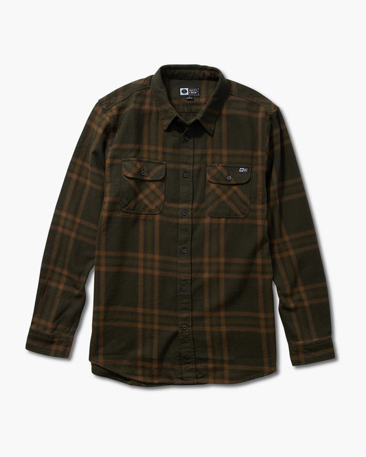 front view of Landfall Olive Flannel