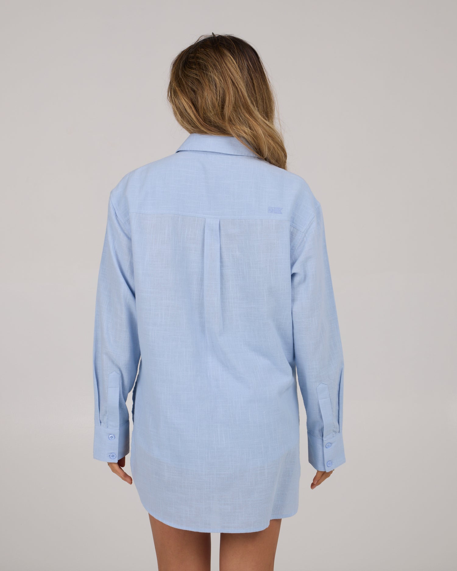 back view of Palapa Tunic - Violet Blue