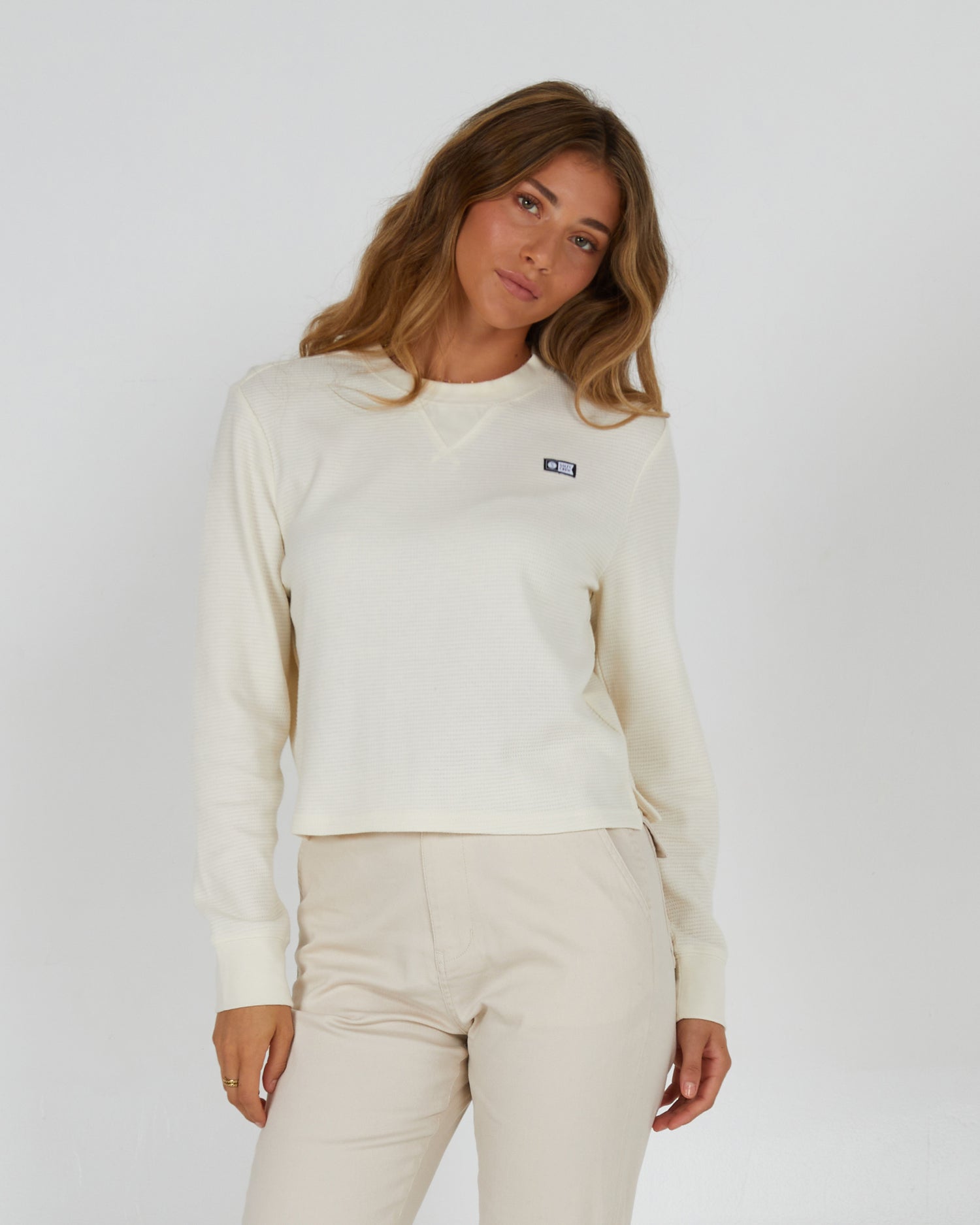 front view of Seascape Off White L/S Thermal