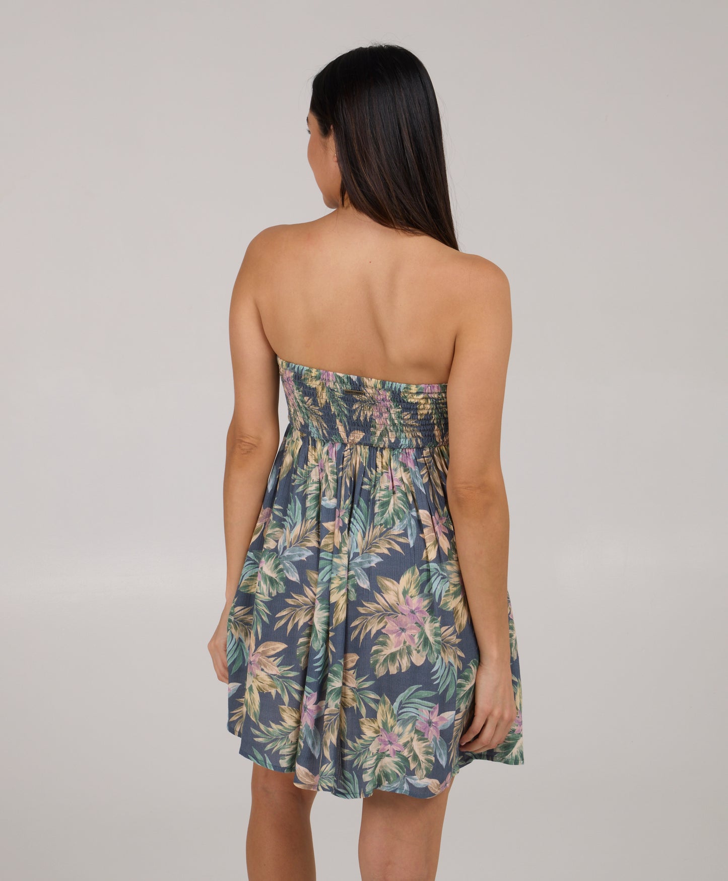 back view of Island Style Dress - Bluestone