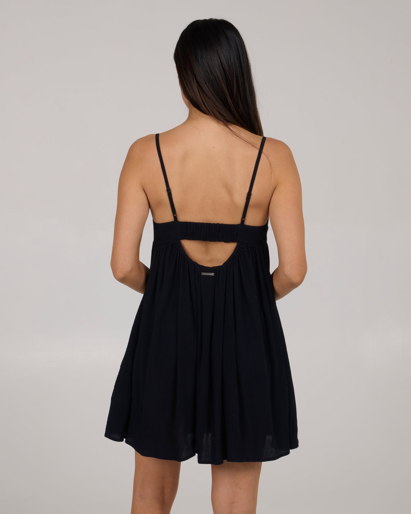 back view of Spring Tide Dress - Black