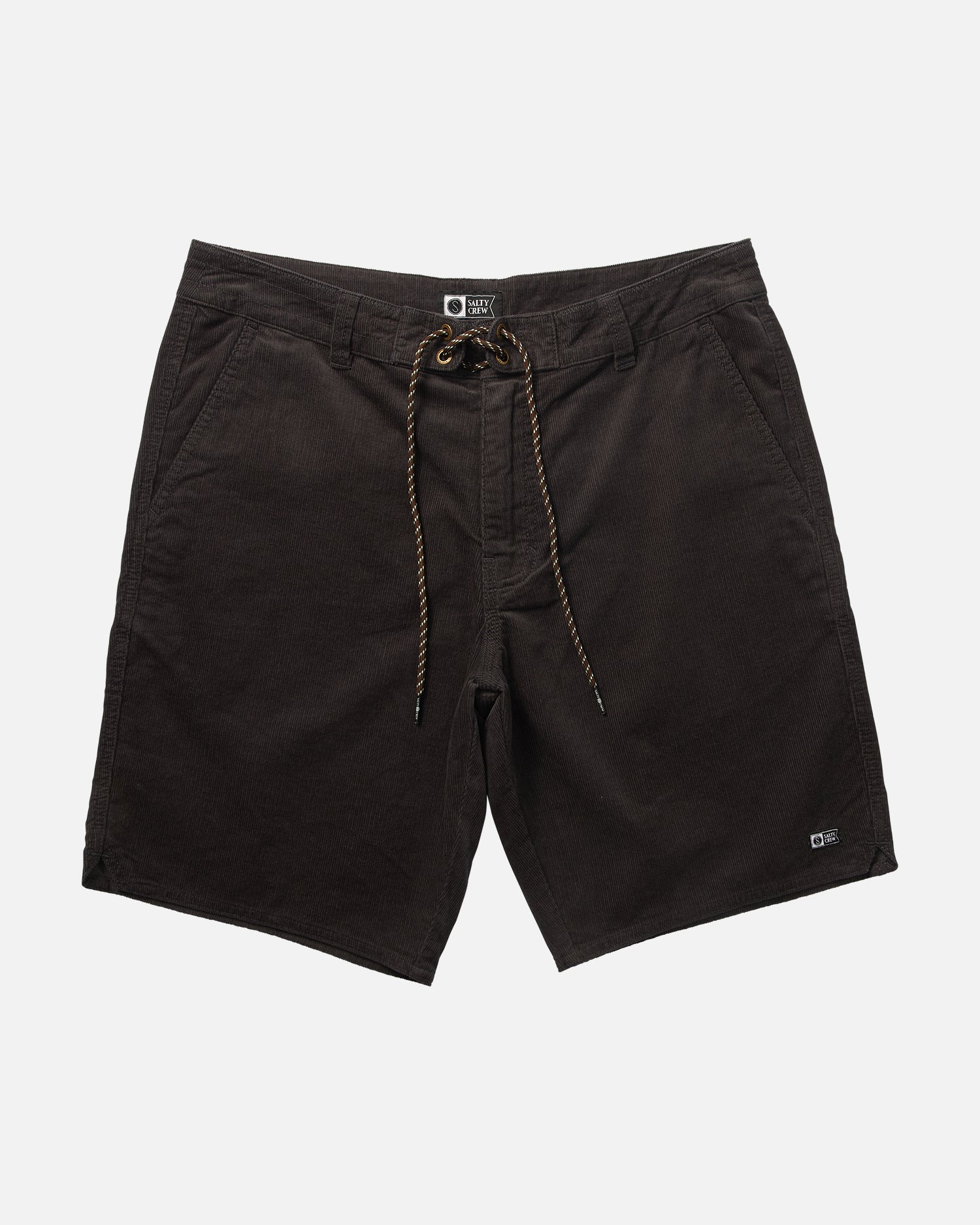 front view of Boneyard Charcoal Corduroy Short