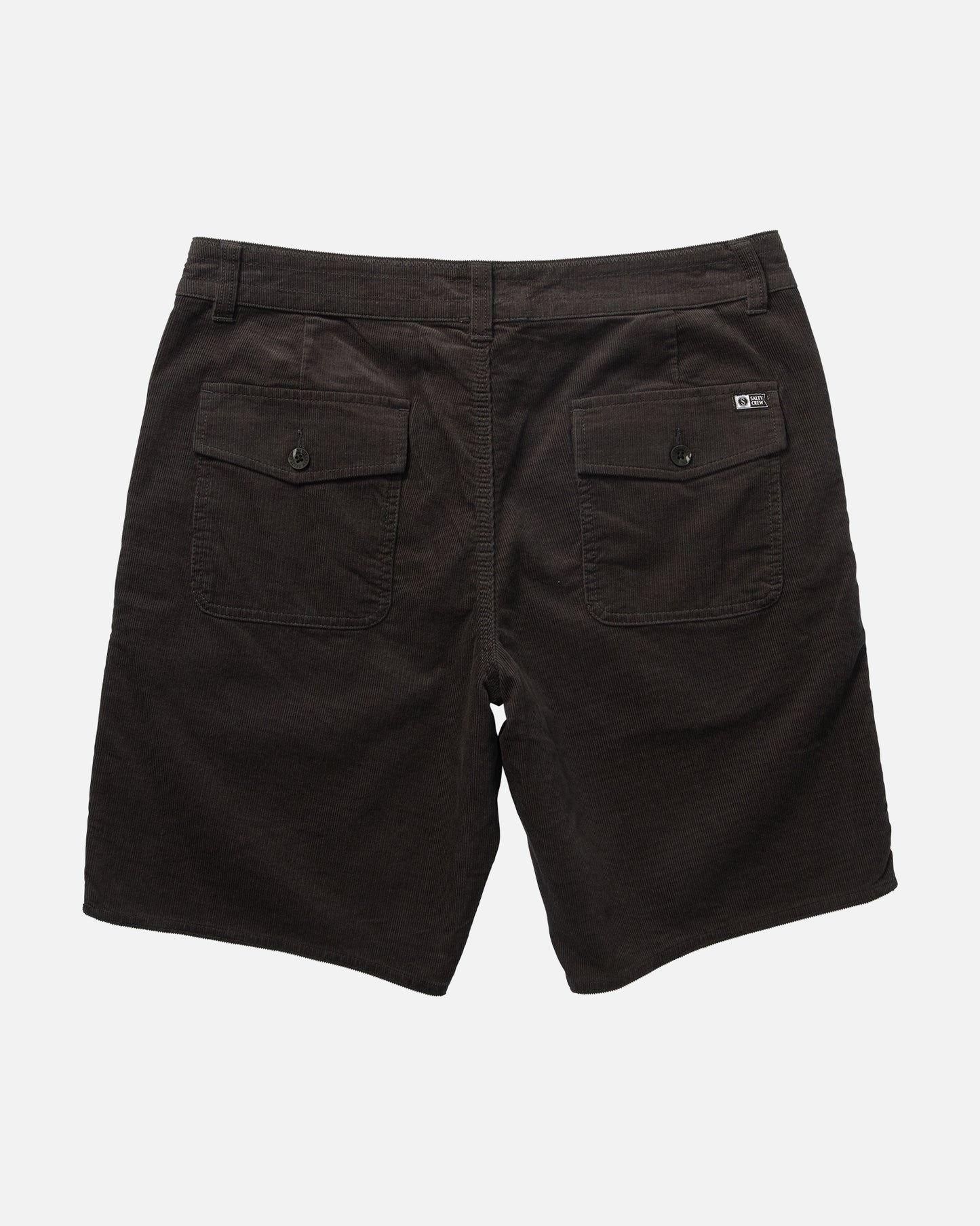 back view of Boneyard Charcoal Corduroy Short