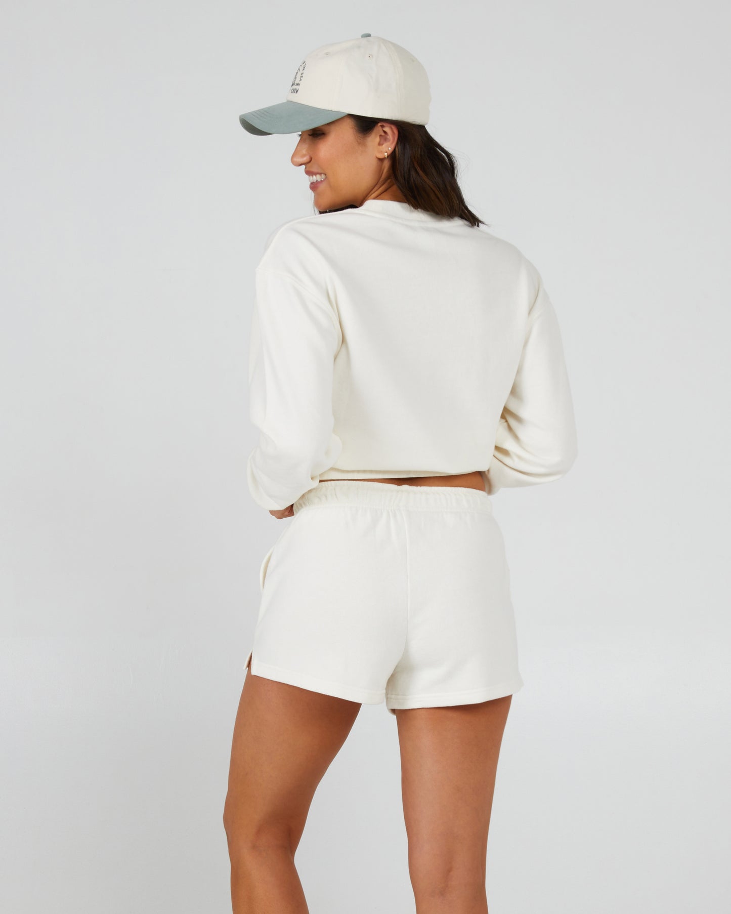 back view of Sand Bar Off White Short