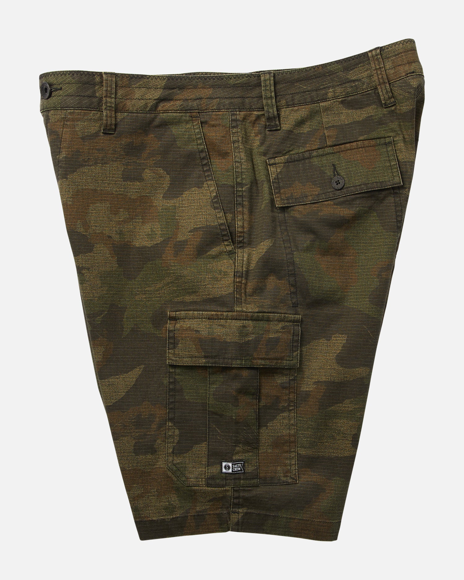 side view of Trooper Ripstop Camo Cargo Short