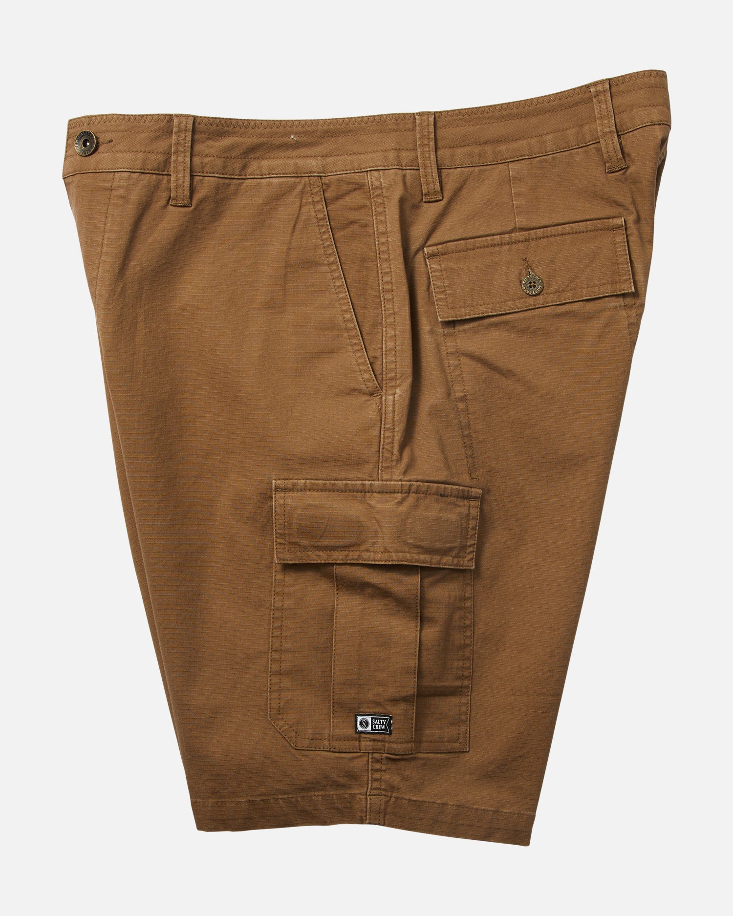 side view of Trooper Ripstop Coffee Cargo Short