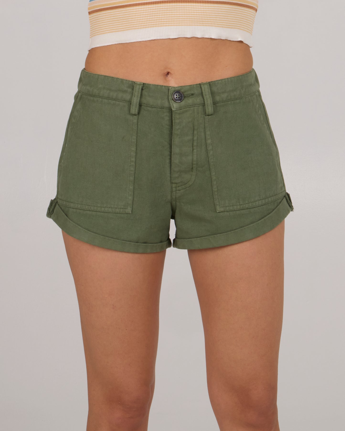 front view of Trail Short - Olive