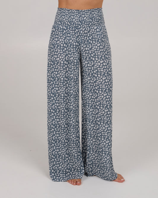 front view of Mainland Beach Pant - Fin Blue