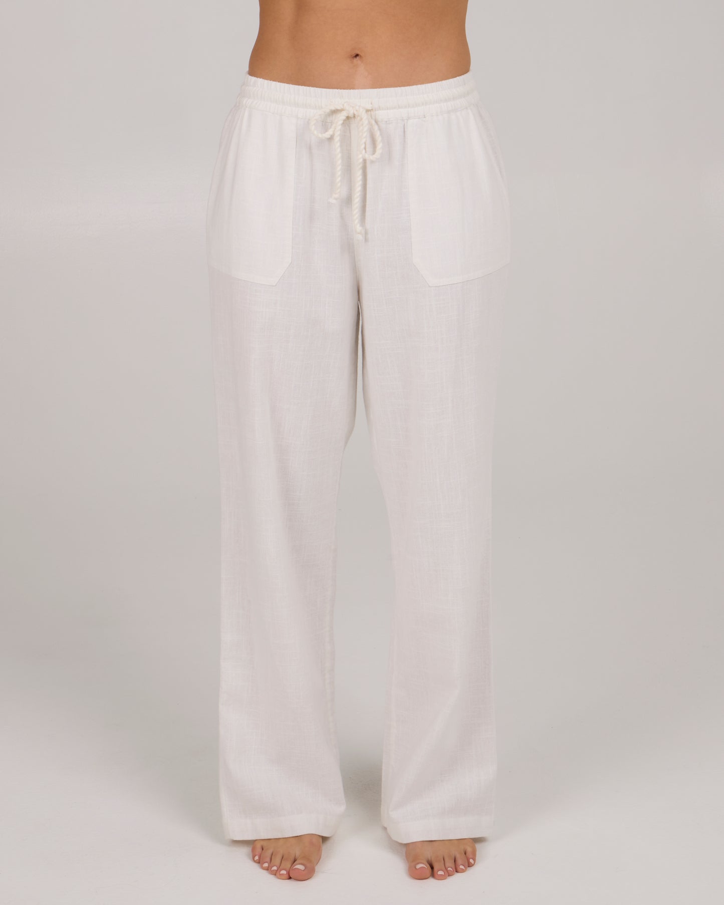 front view of Shoreline Beach Pant - White