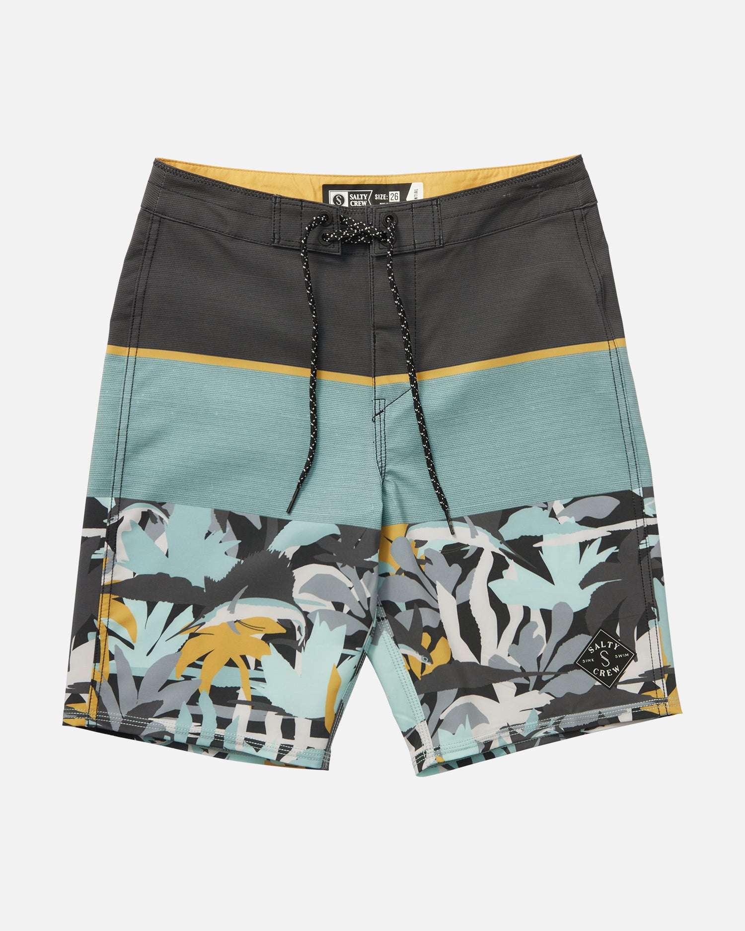 front view of Stacked Boys Boardshort 