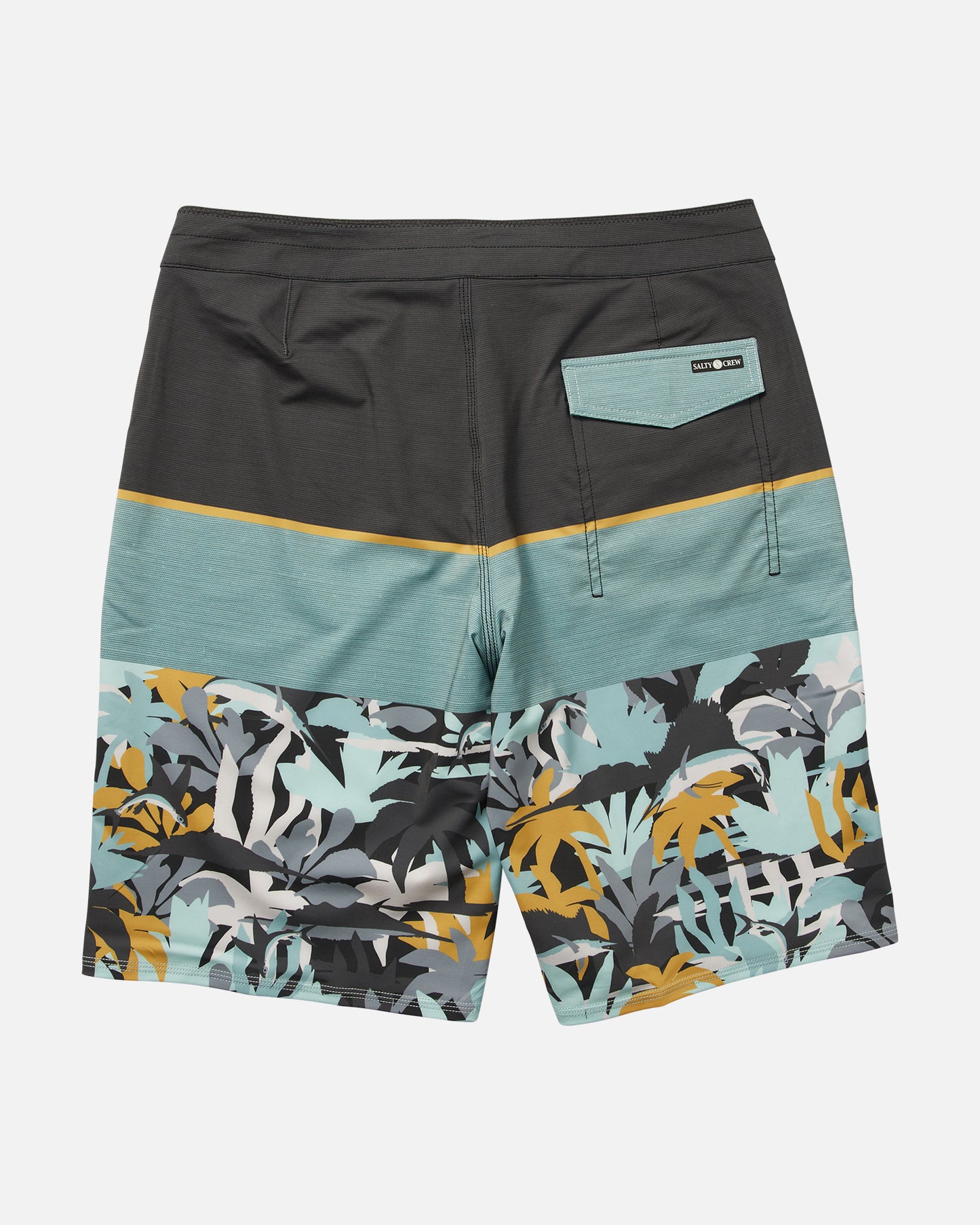 back view of Stacked Mackerel Boardshort