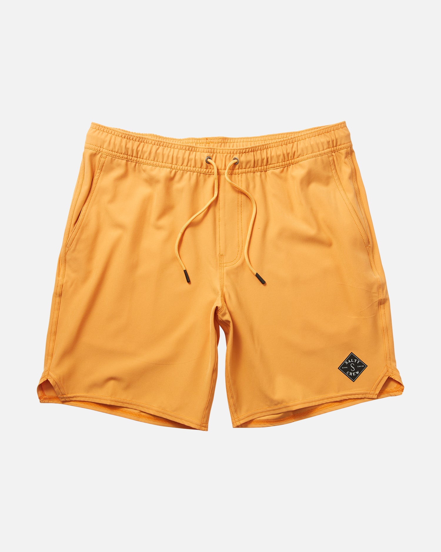 front view of Lowtide Orange Elastic Boardshort