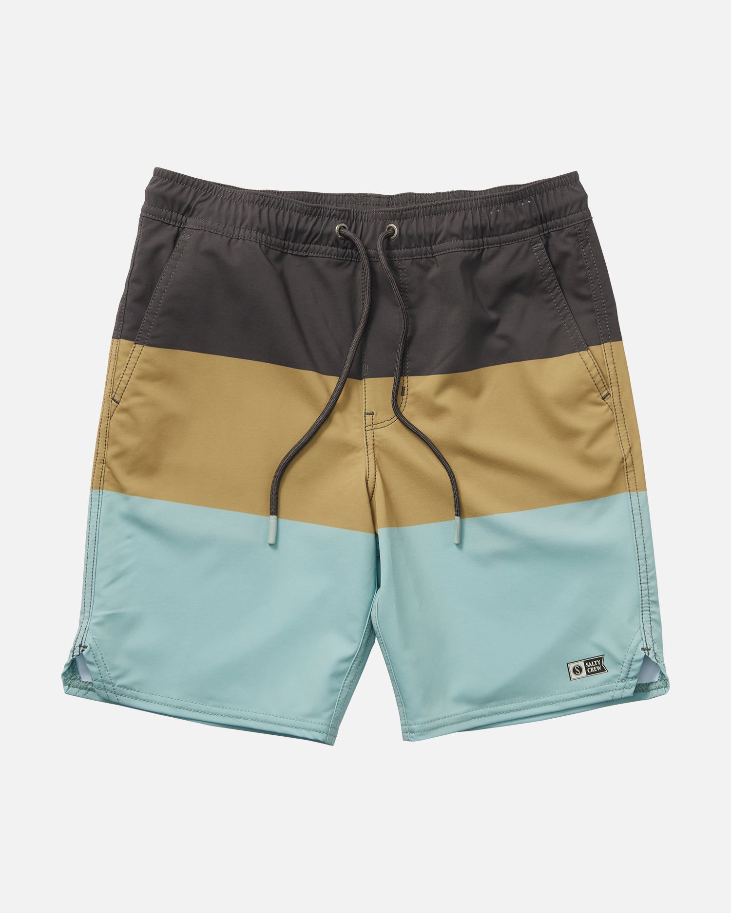 front view of Wayfinder Boys Mackerel Elastic Boardshort