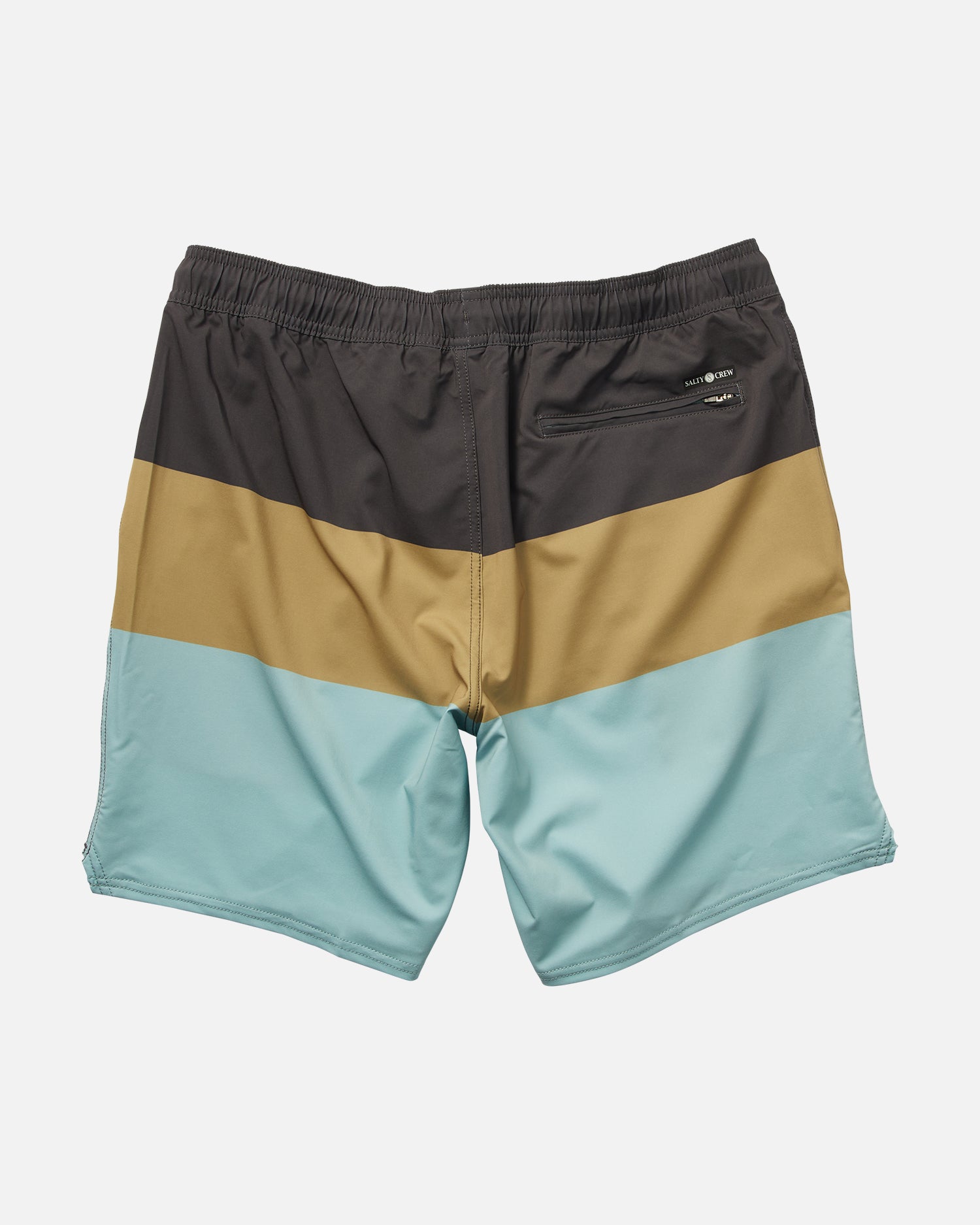 back view of Wayfinder Mackerel Elastic Boardshort