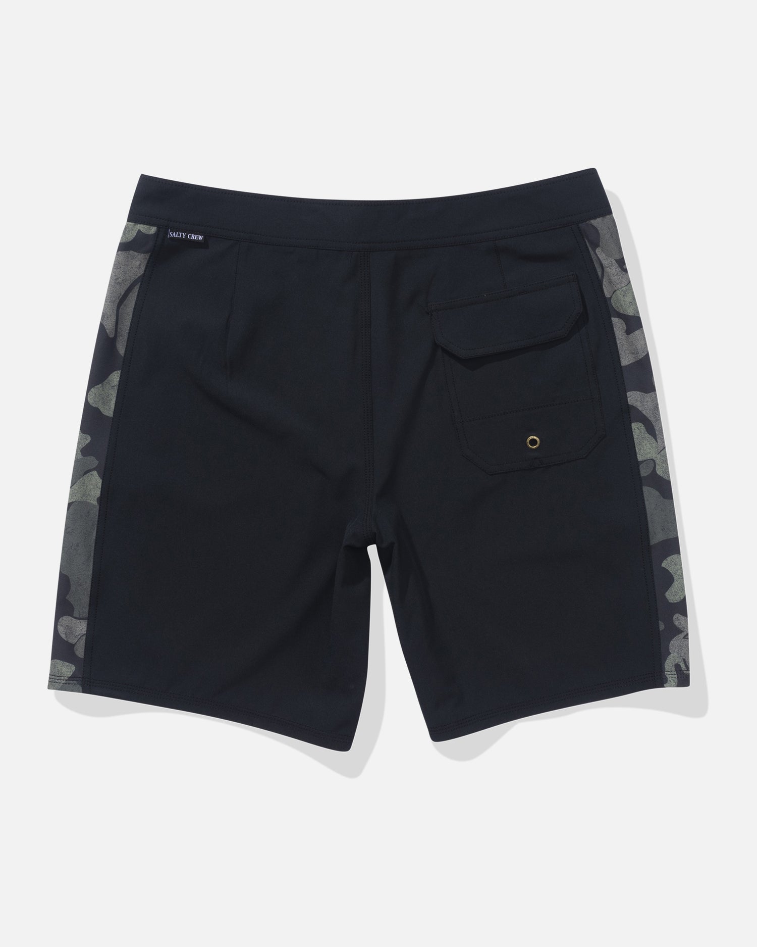 back view of Sidebar Boardshort - Black