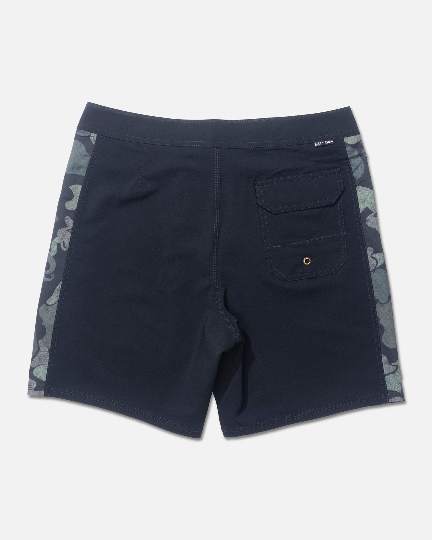 Back view of the Sidebar Boardshort - Black. 