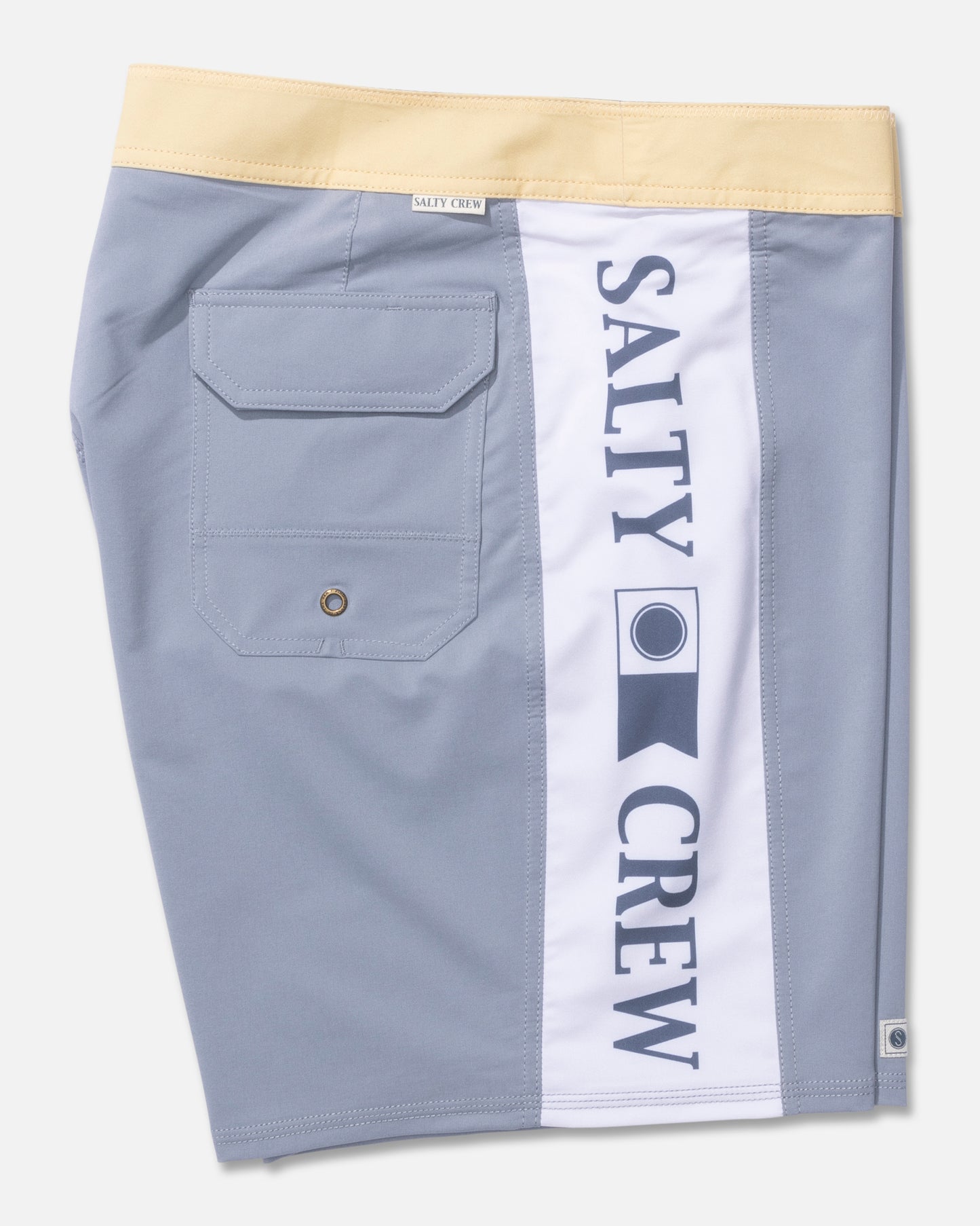 Profile view of the Sidebar Boardshort - Iron. 