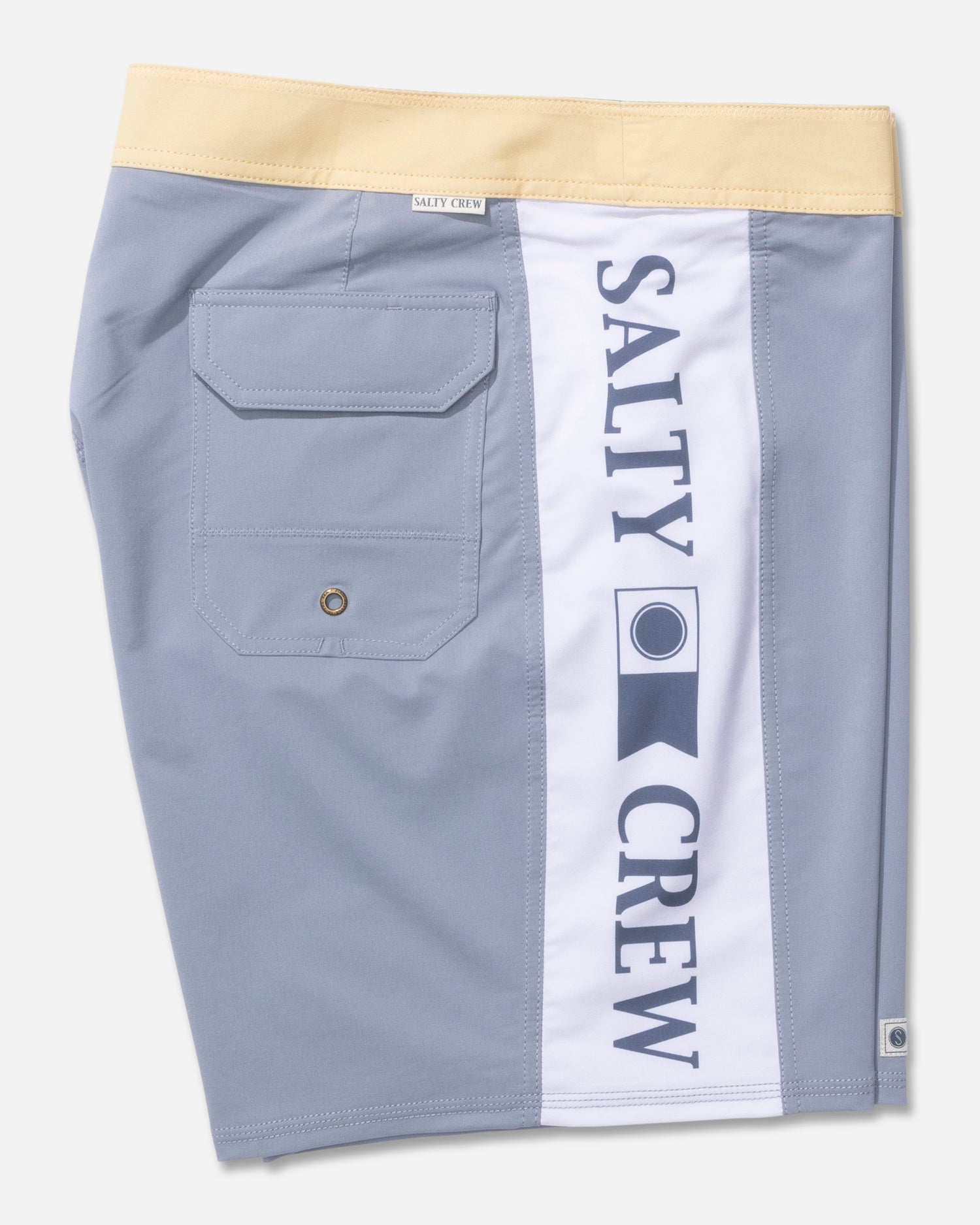 Profile view of the Sidebar Boardshort - Iron. 