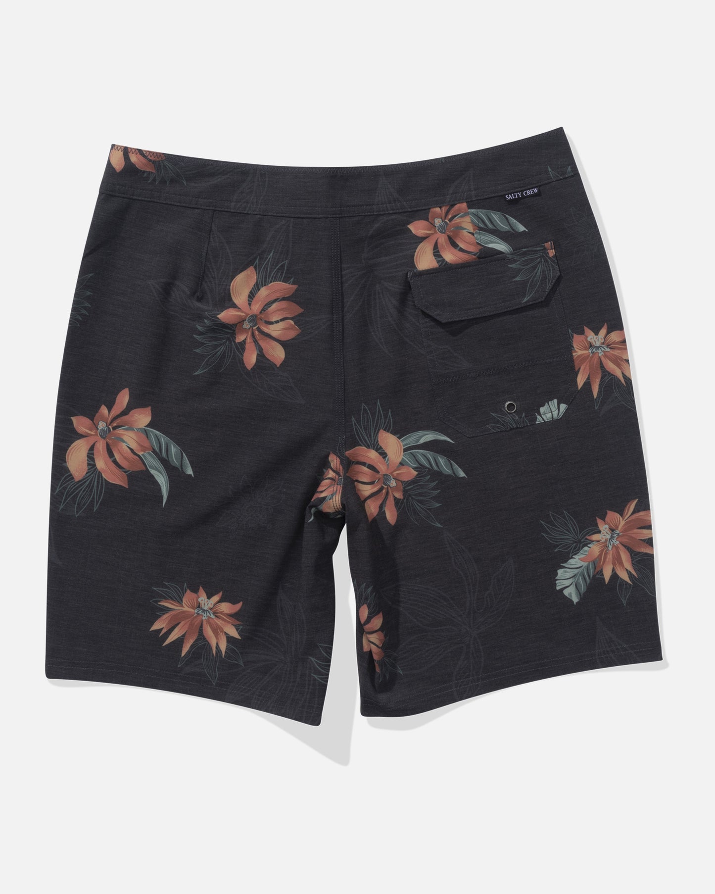 back view of Bloomin Boardshort - Black