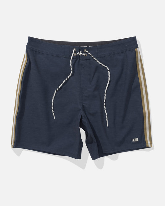 Front view of the Frothin Boardshort - Navy. 