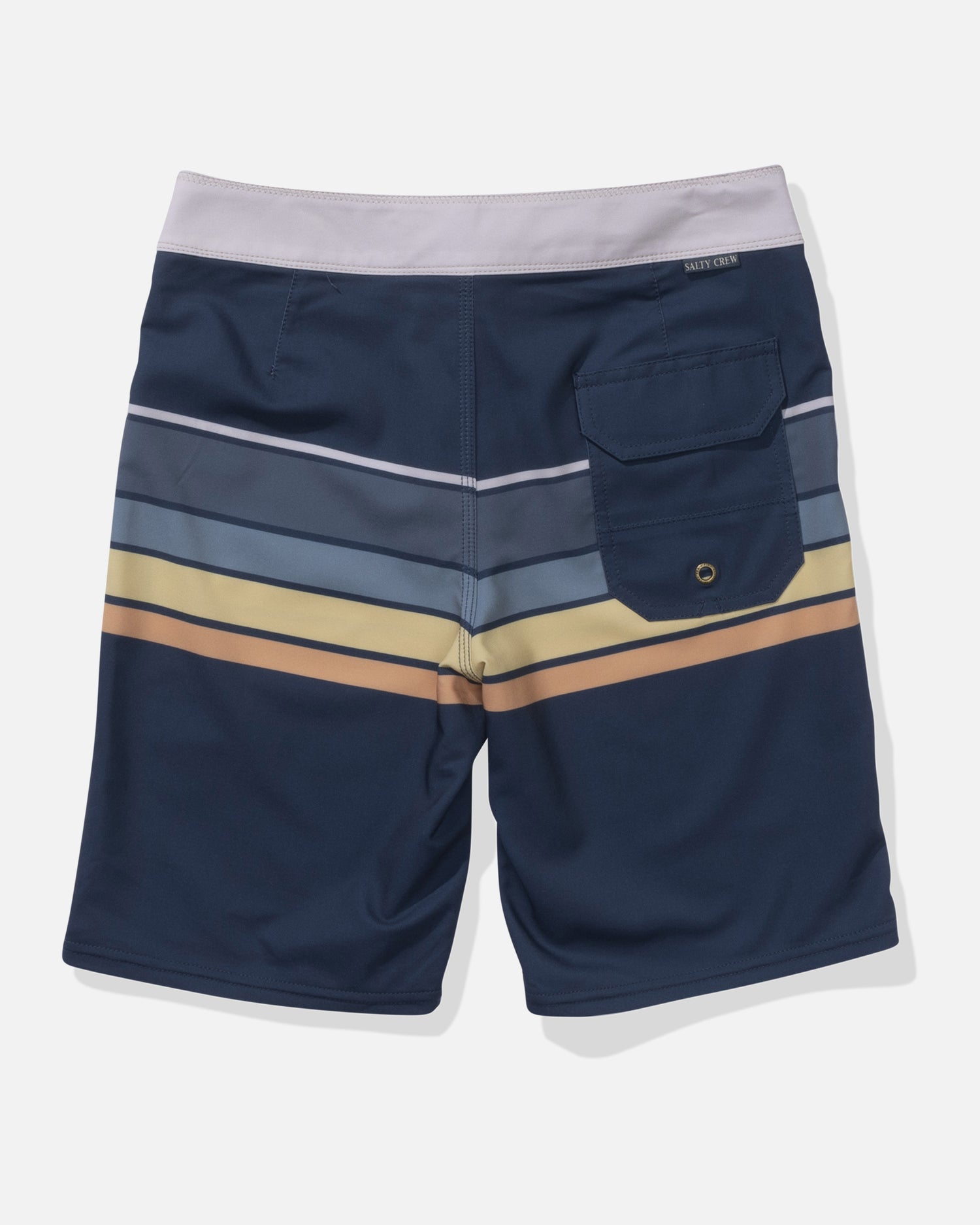 back view of Lateral Line Boys Boardshort - Navy