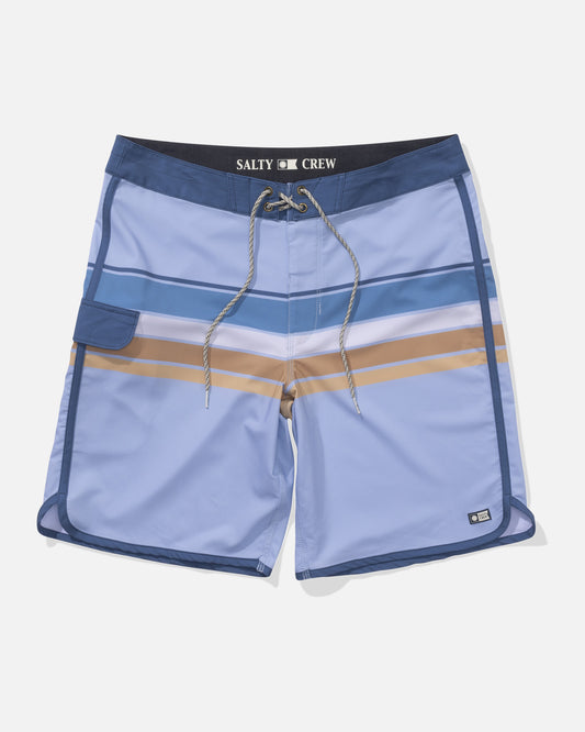 front view of Lateral Line Boardshort - Light Blue