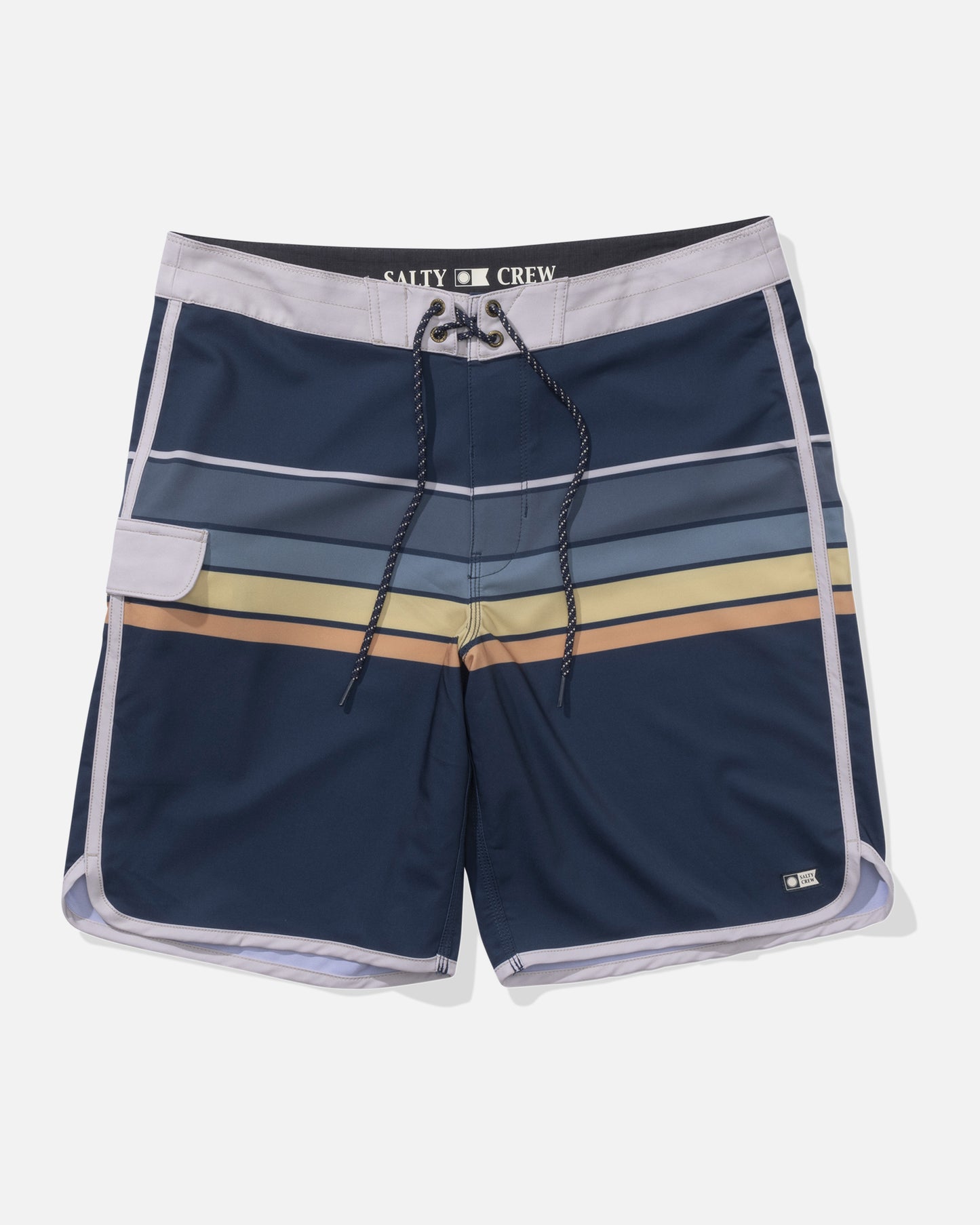 Front view of the Lateral Line Boardshort - Navy. 