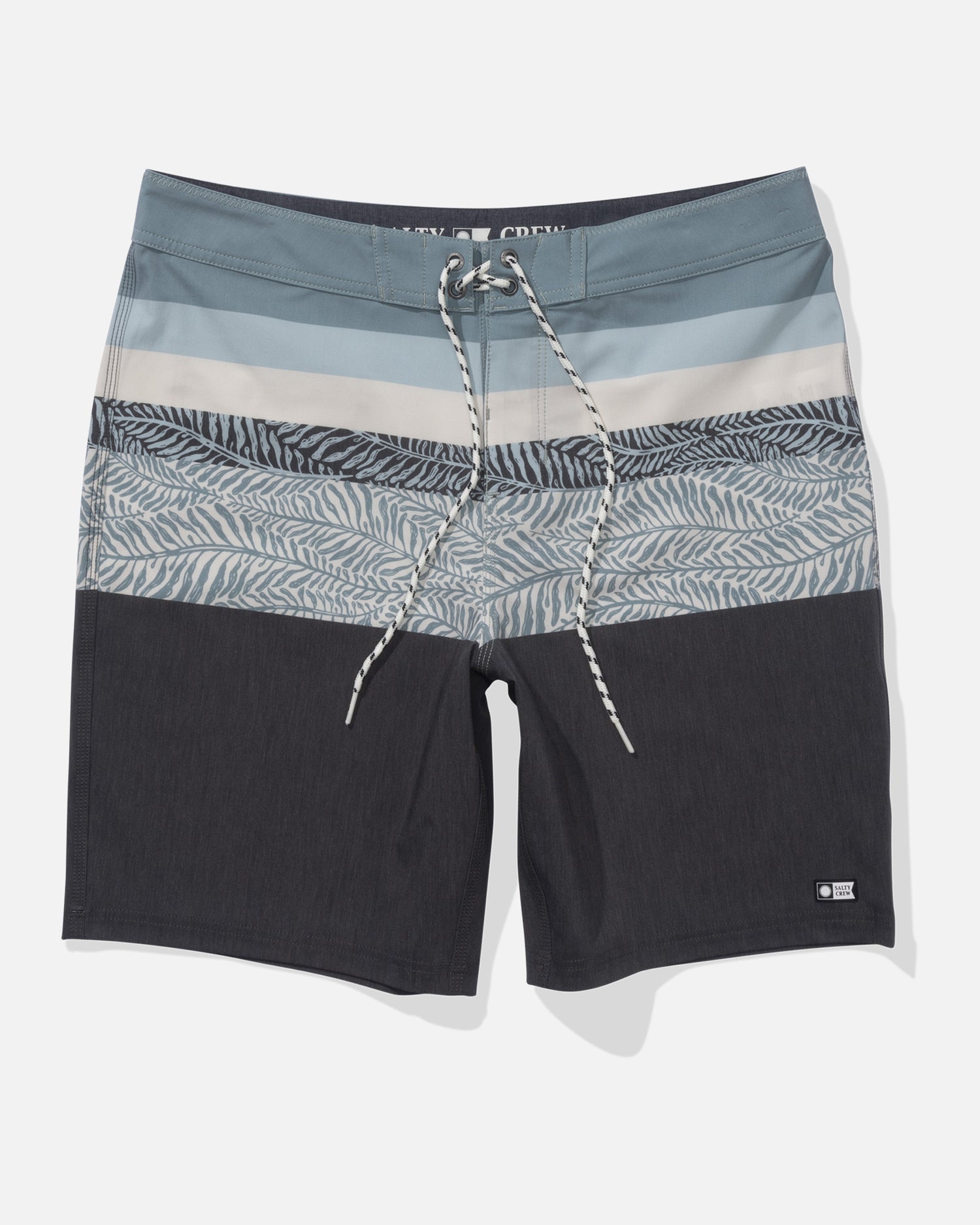 Front view of the Kelp Cruiser Boardshort - Coal. 