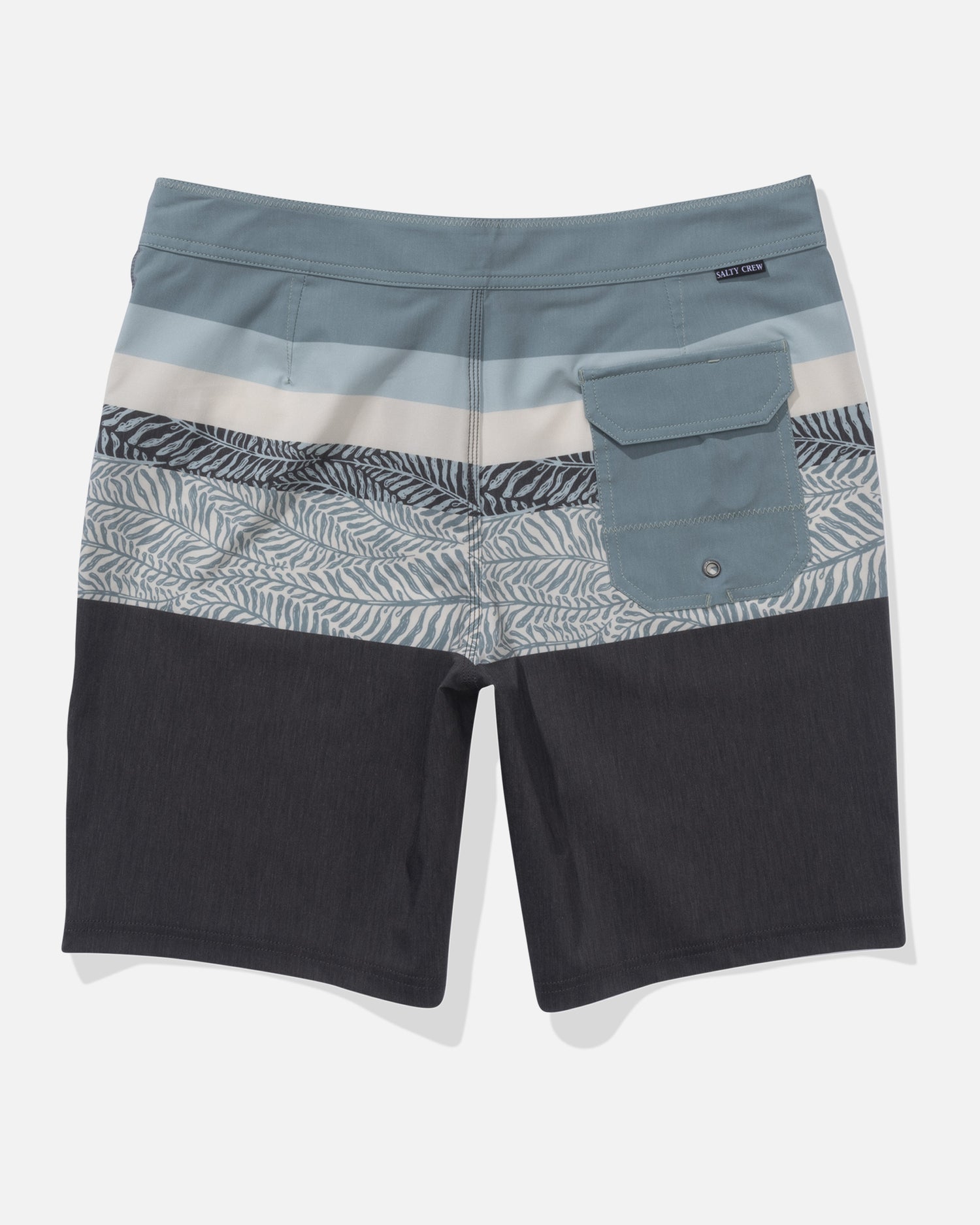 Back view of the Kelp Cruiser Boardshort - Coal. 