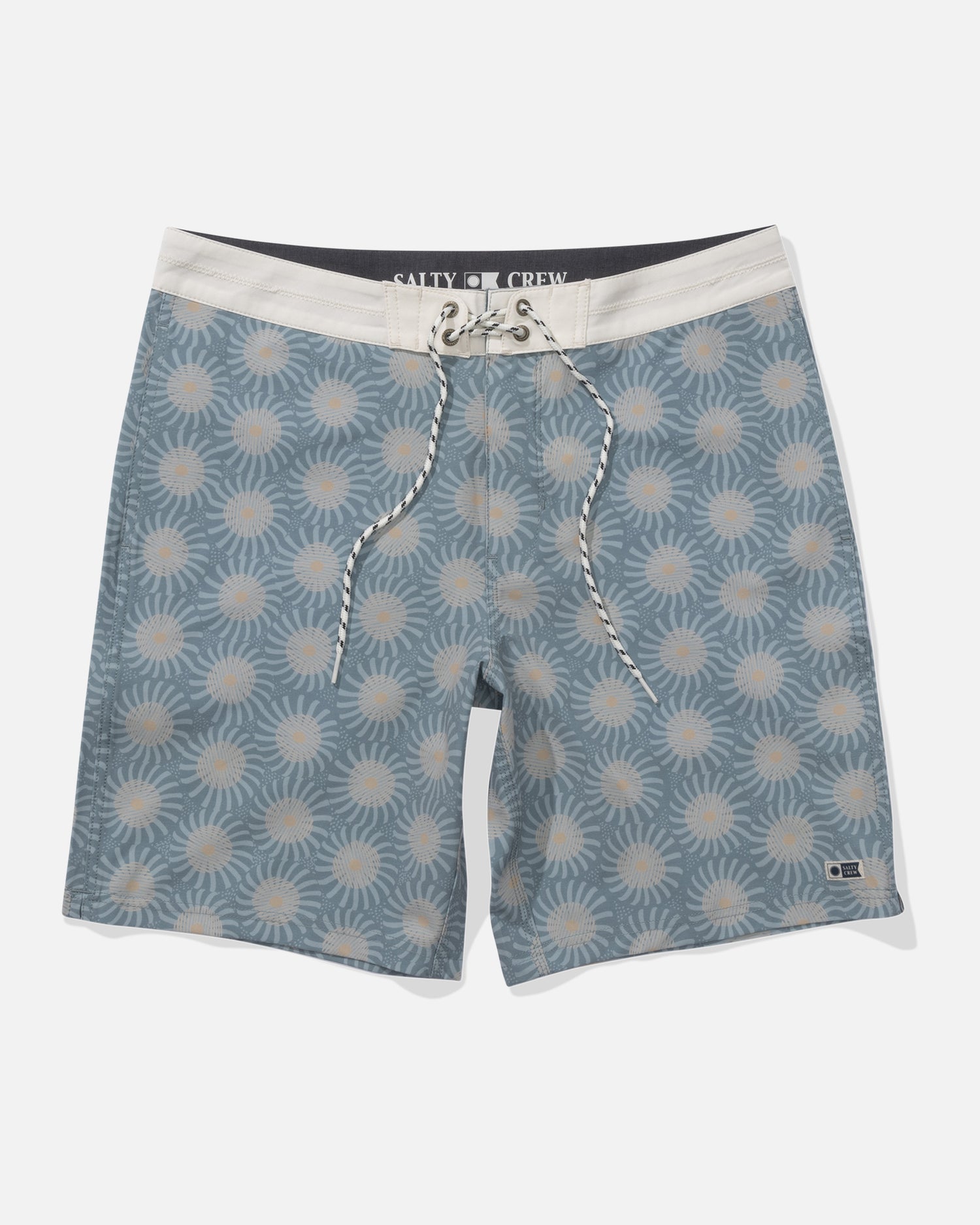 Front view of the Uni Farm Boardshort - Deep Sea. 