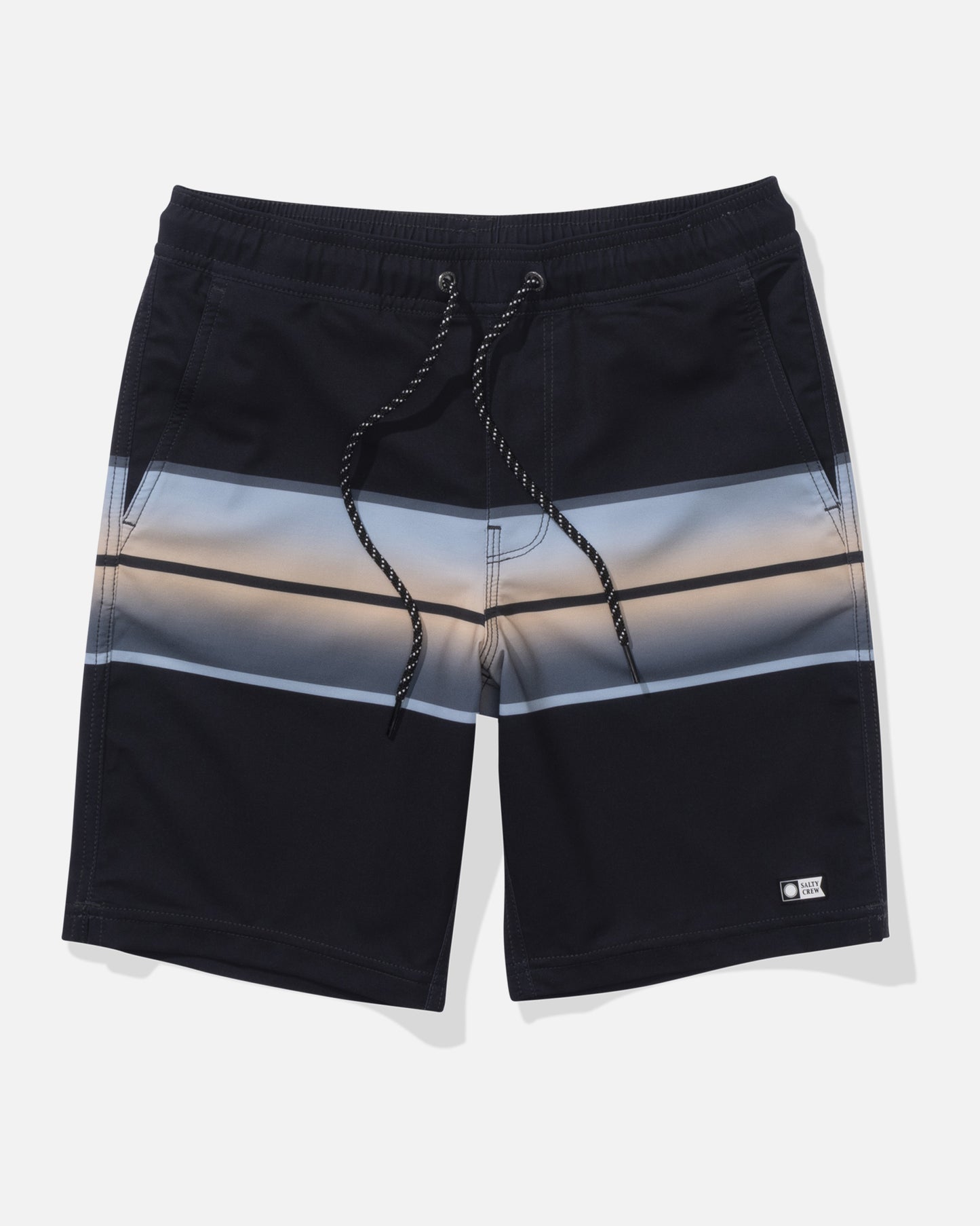 front view of Sunup Boys Volley Short - Black