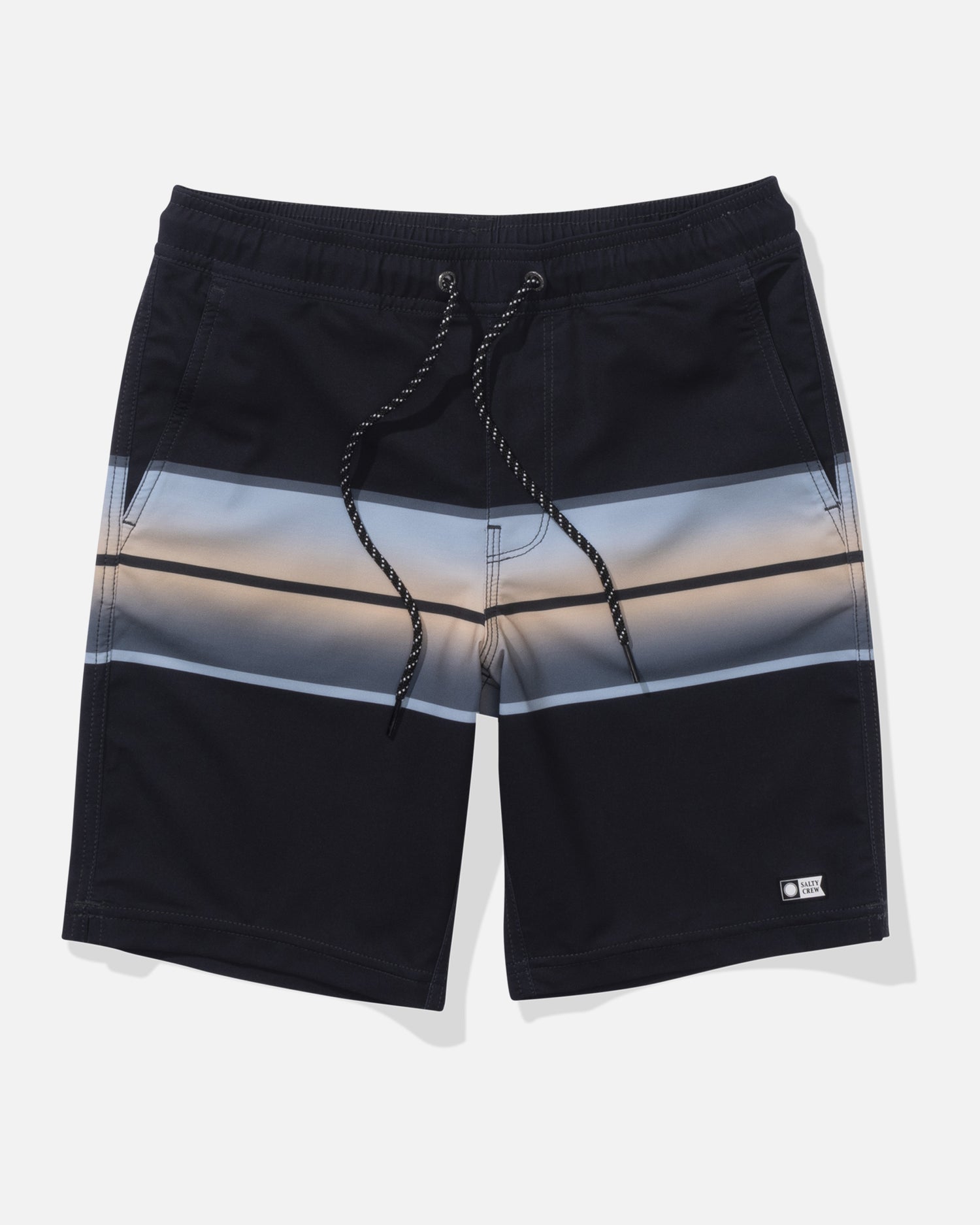 front view of Sunup Boys Volley Short - Black