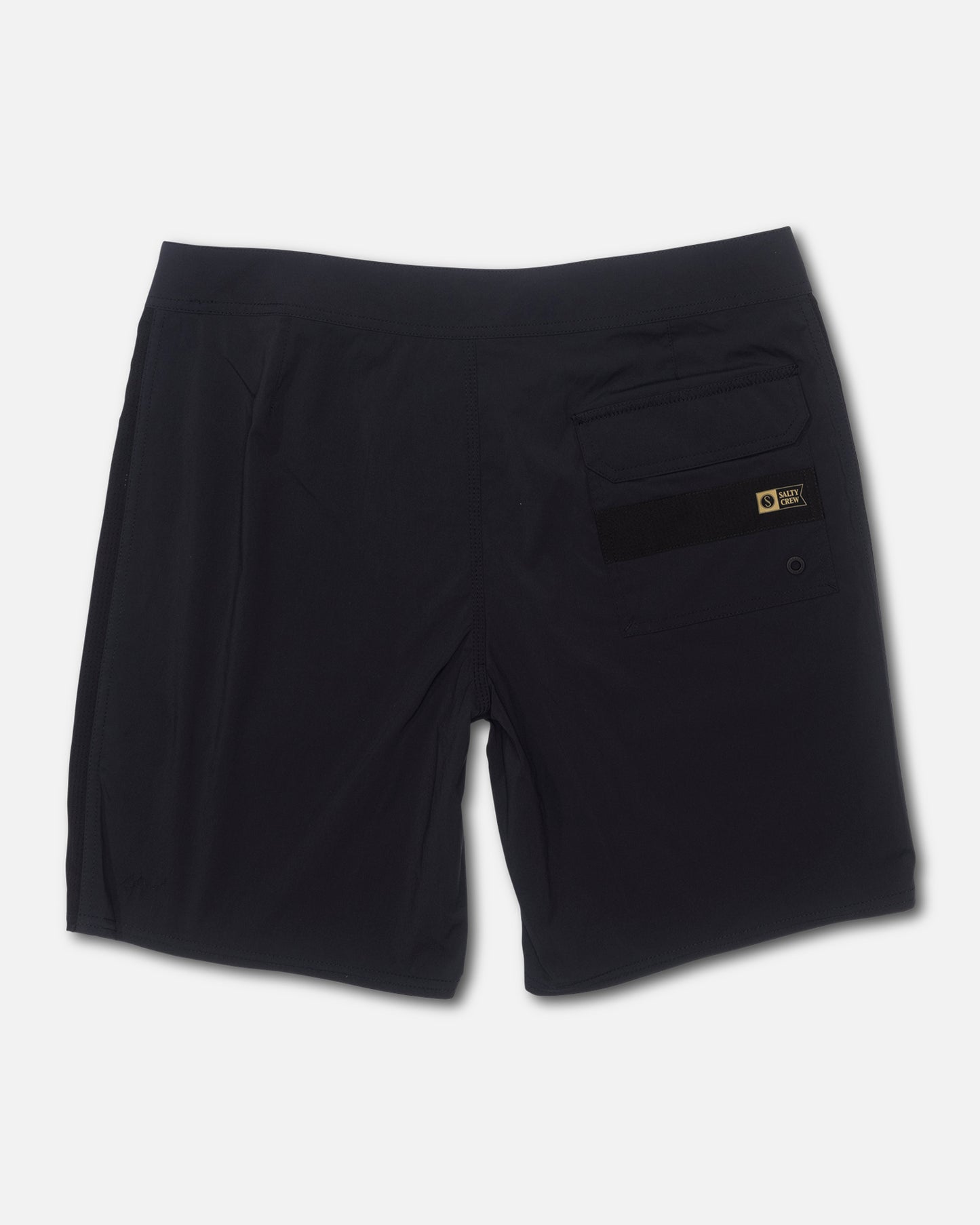 back view of Channel Apex Boardshort - Black