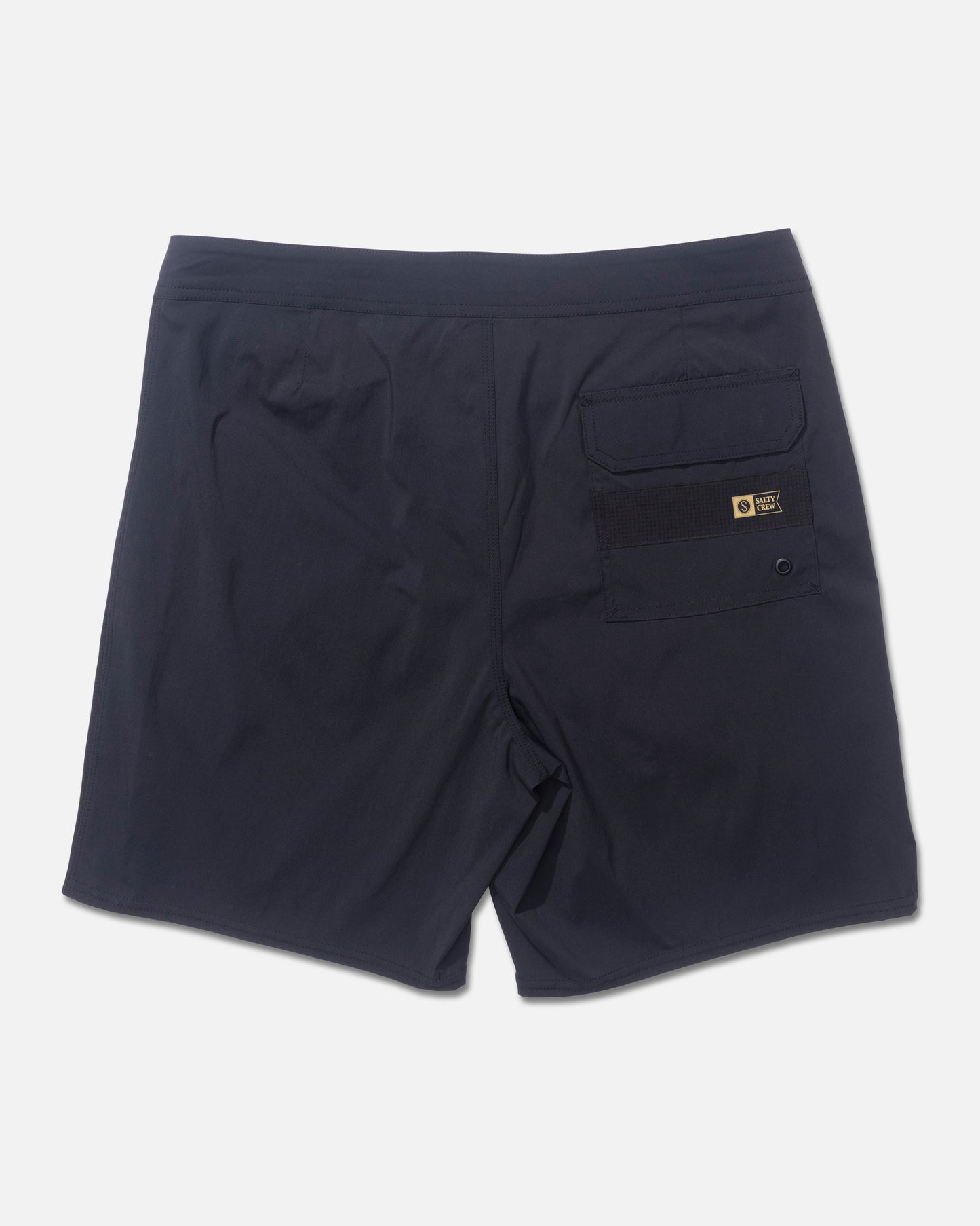 Back view of the Channel Apex Boardshort - Black. 