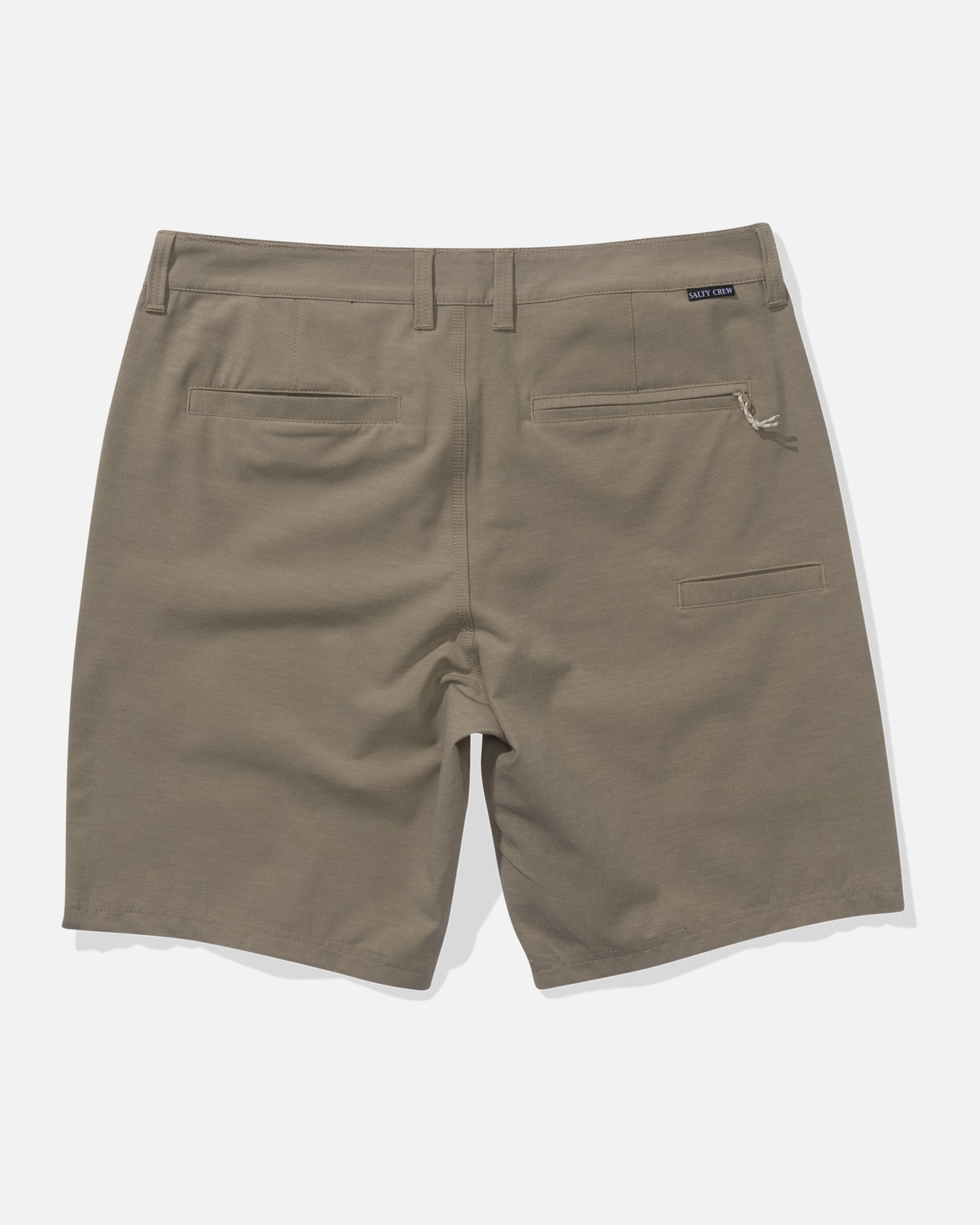 back view of Drifter 19" Triblend Hybrid Short - Dark Khaki