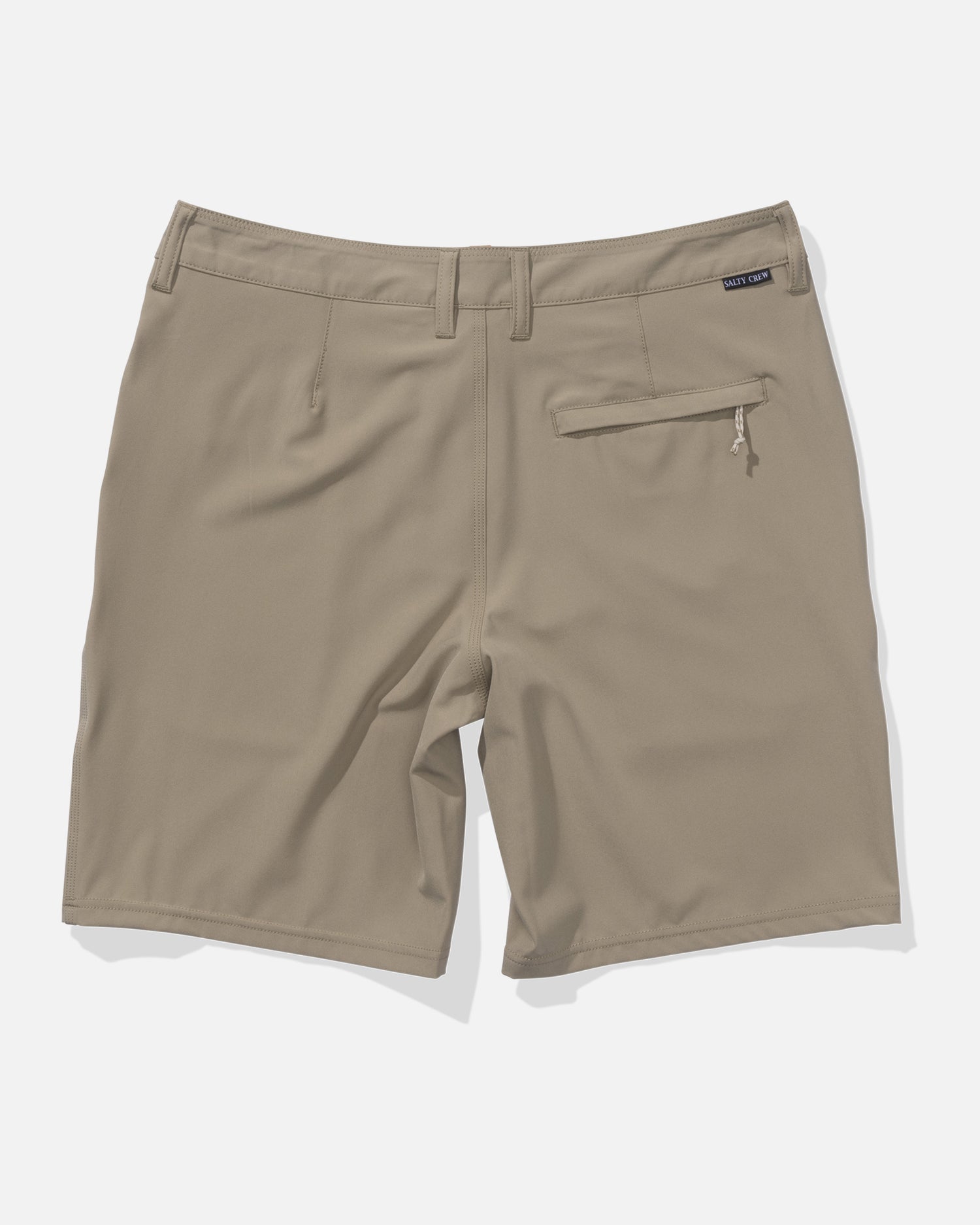 back view of Lowtide 20" Hybrid Short - Khaki