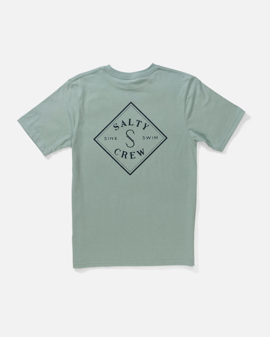 back view of Tippet Boys Tee - Mackerel