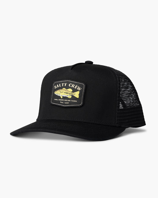 front view of Bigmouth Boys Black Retro Trucker