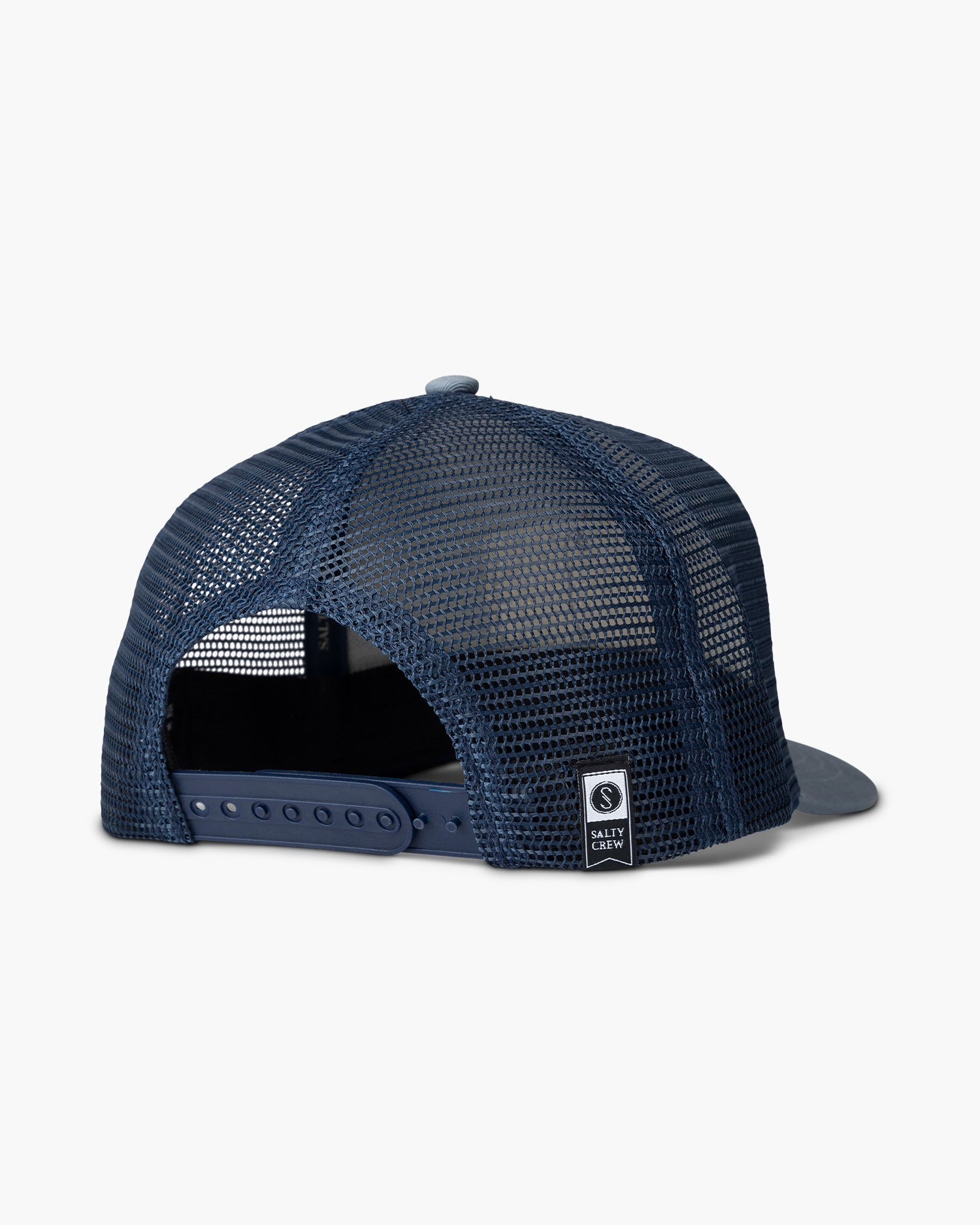 back view of Bigmouth Boys Slate/Navy Retro Trucker