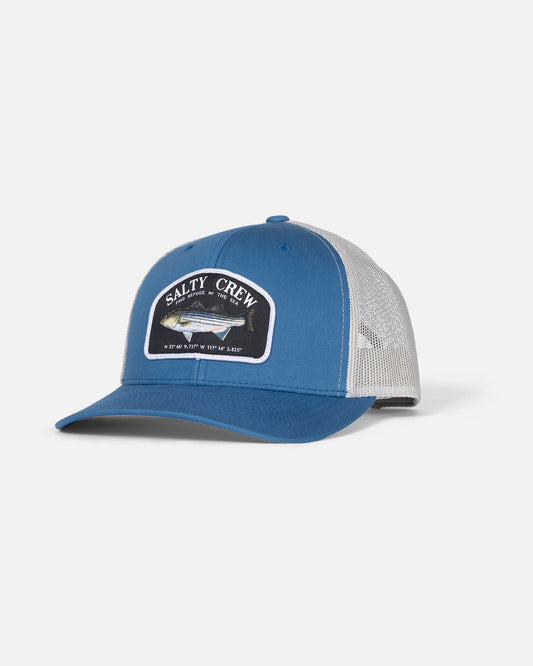 front view of Striper Retro Trucker - Slate/Silver