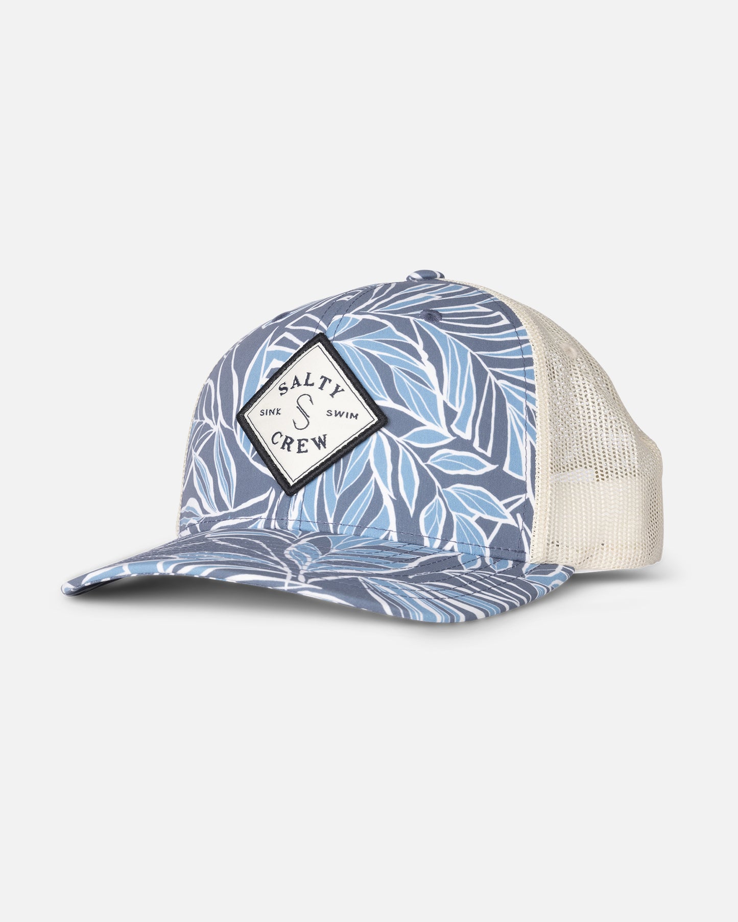 front view of Sealine Retro Trucker Hat - Fin Blue