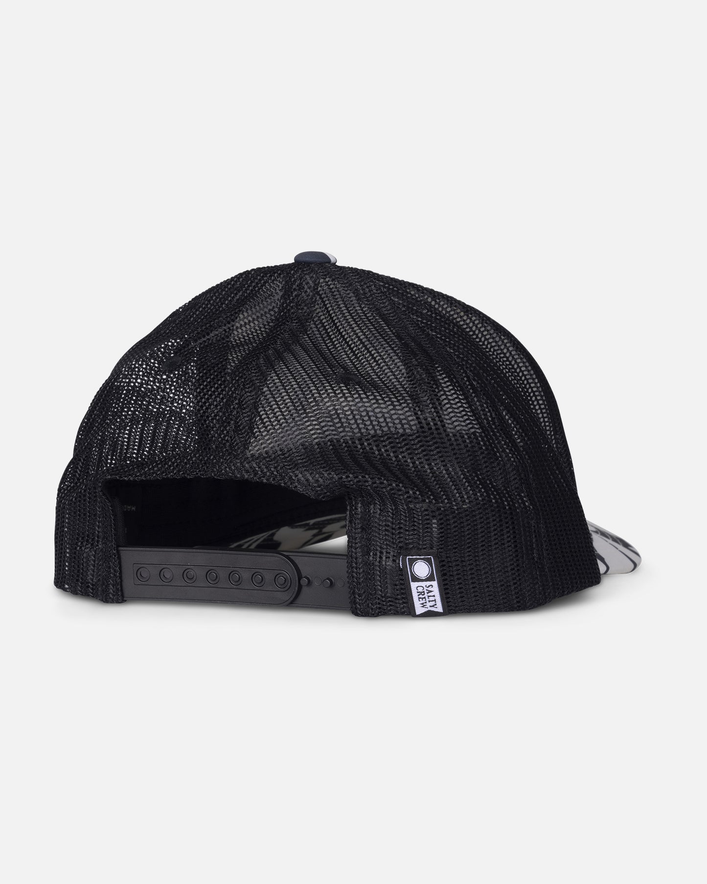 back view of Sealine Retro Trucker Hat - Optic Black