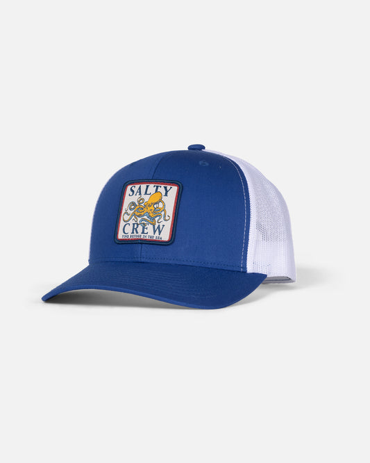 Ink Slinger Retro Trucker - Royal Blue/White