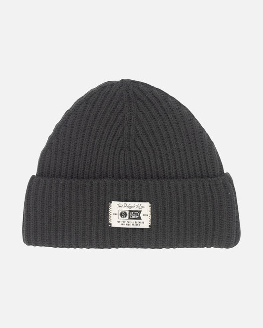 front view of Seascape Charcoal Beanie