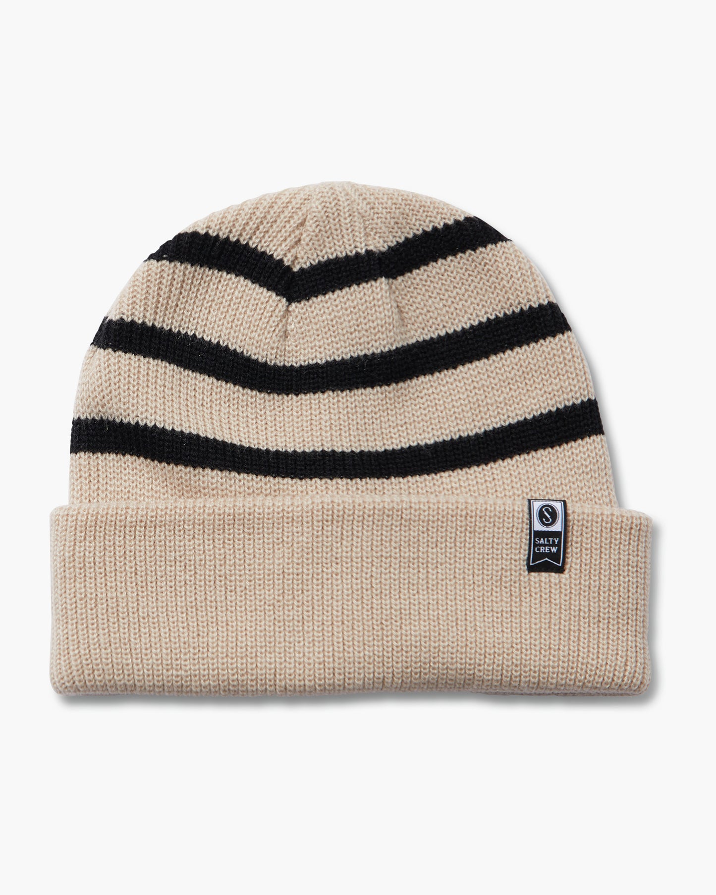 front view of Lighthouse Oatmeal/Black Beanie