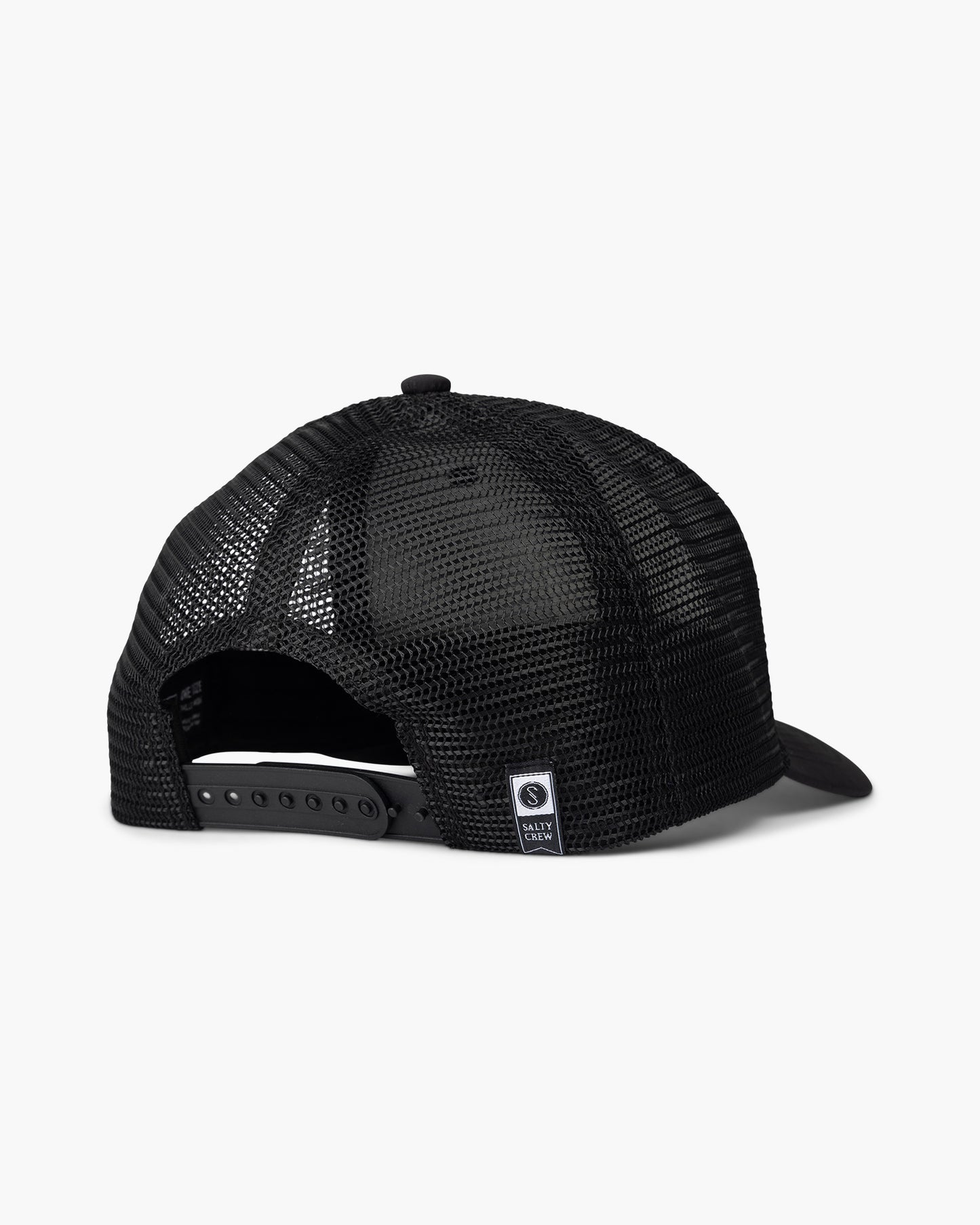 back view of Steadfast Black Retro Trucker