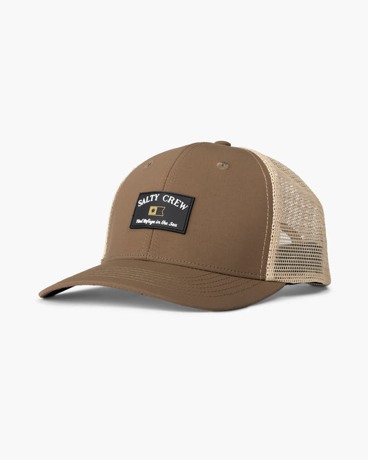 front view of Steadfast Brown Retro Trucker