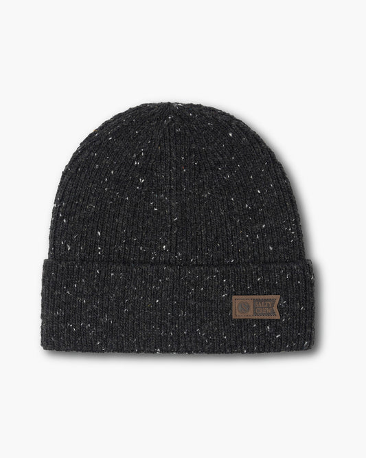 front view of Half Hitch Black Beanie