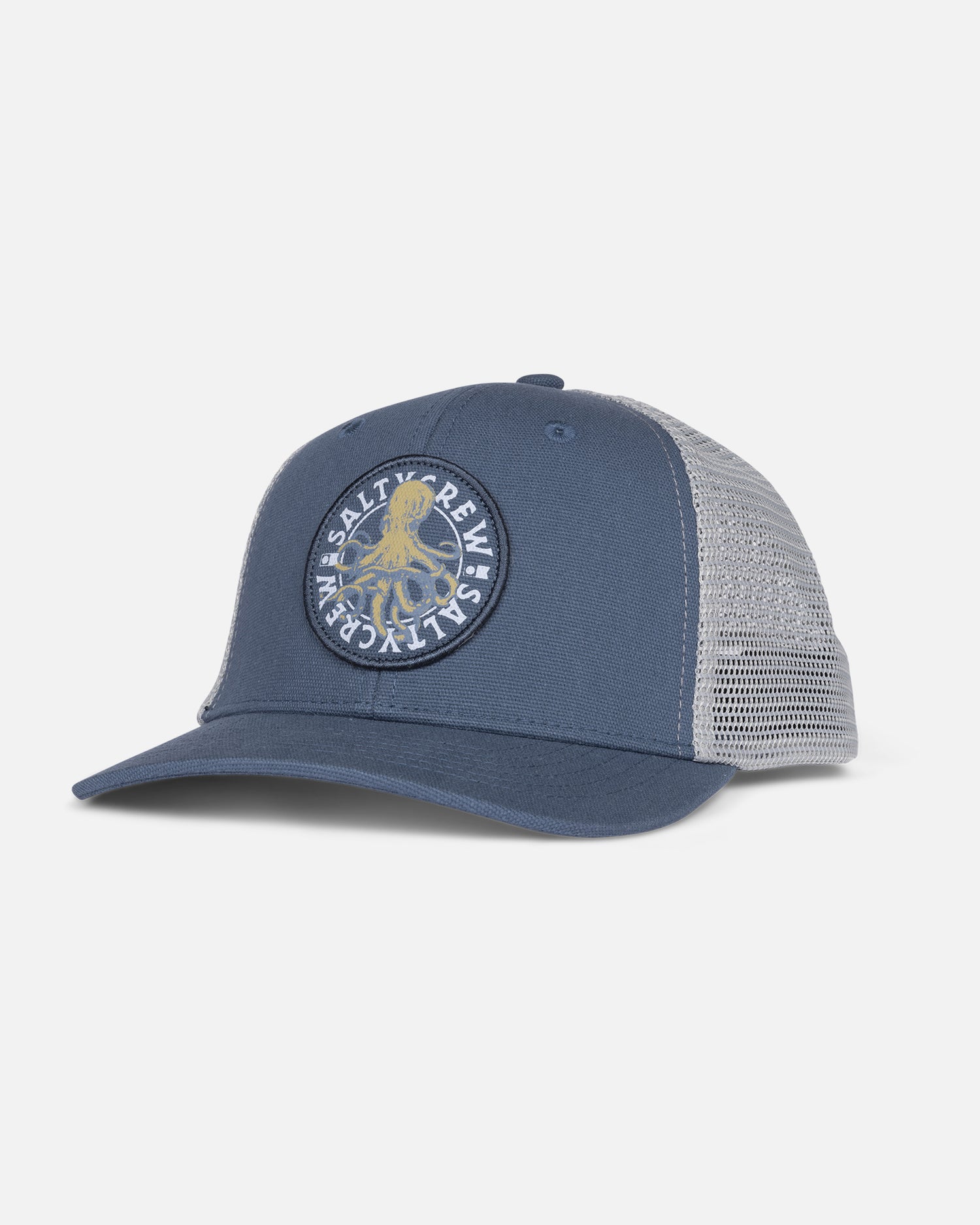 front view of Tentacles Boys Retro Trucker Hat - Slate